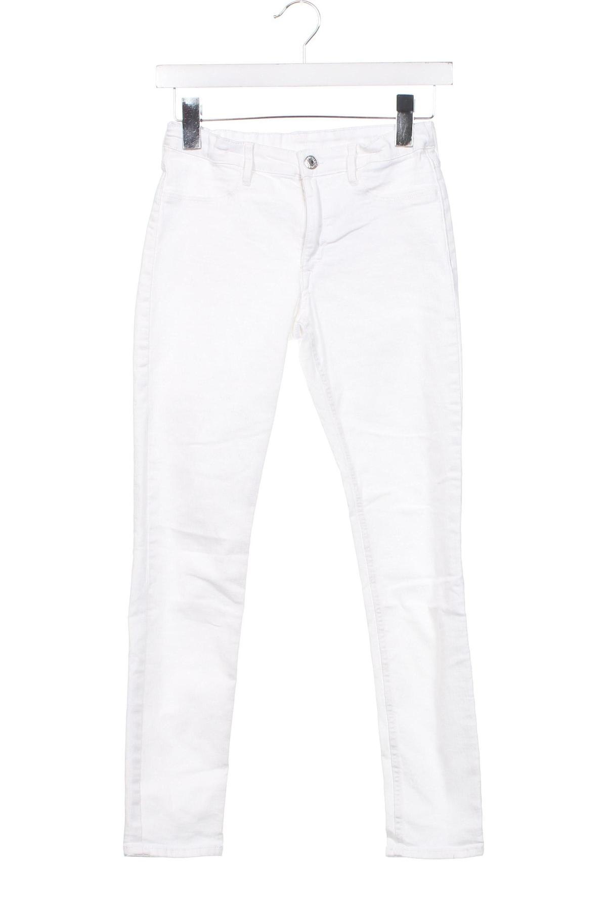 Dziecięce jeansy H&M, Rozmiar 11-12y/ 152-158 cm, Kolor Biały, Cena 44,58 zł