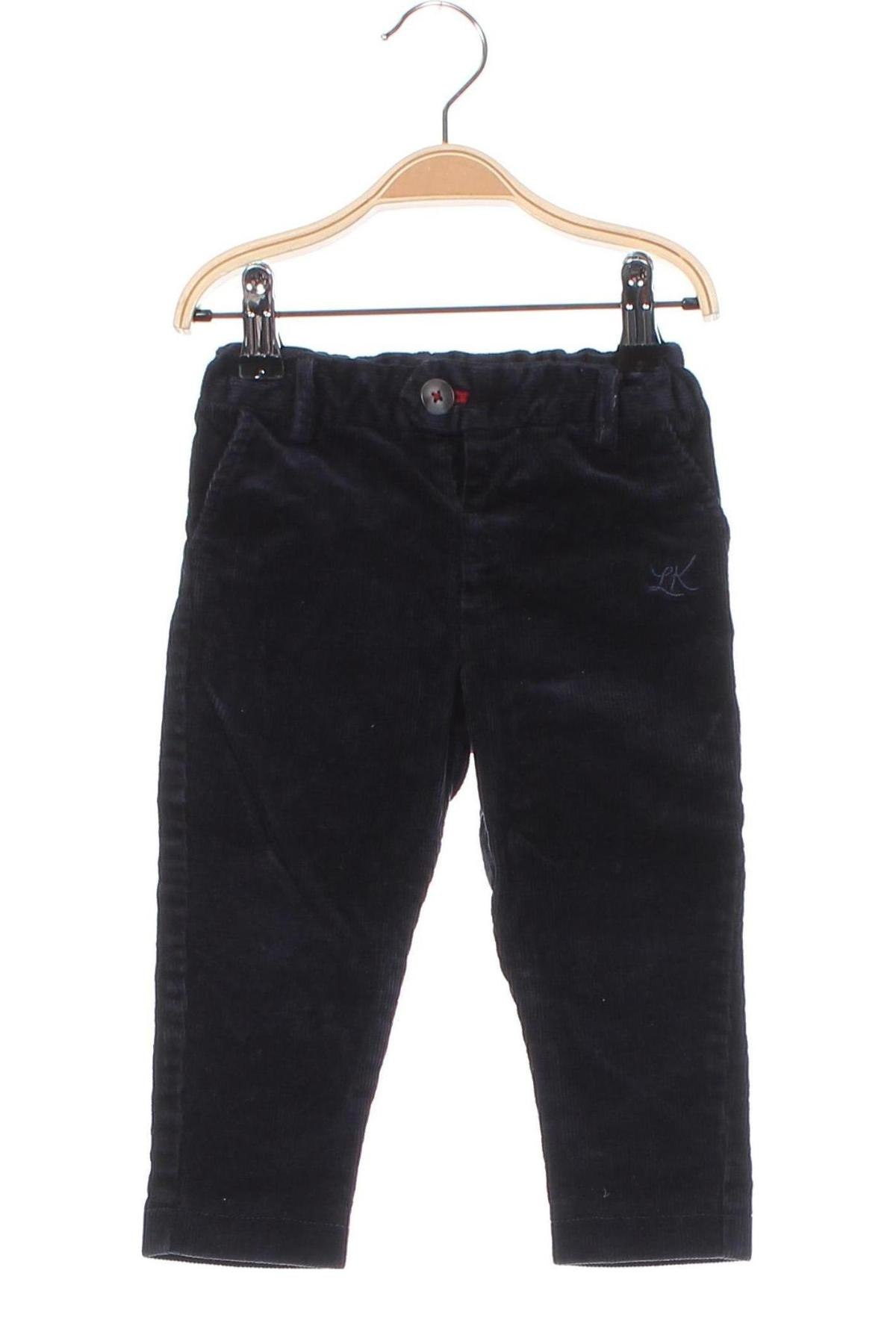 Pantaloni de catifea reiată, pentru copii, Mărime 12-18m/ 80-86 cm, Culoare Albastru, Preț 27,54 Lei