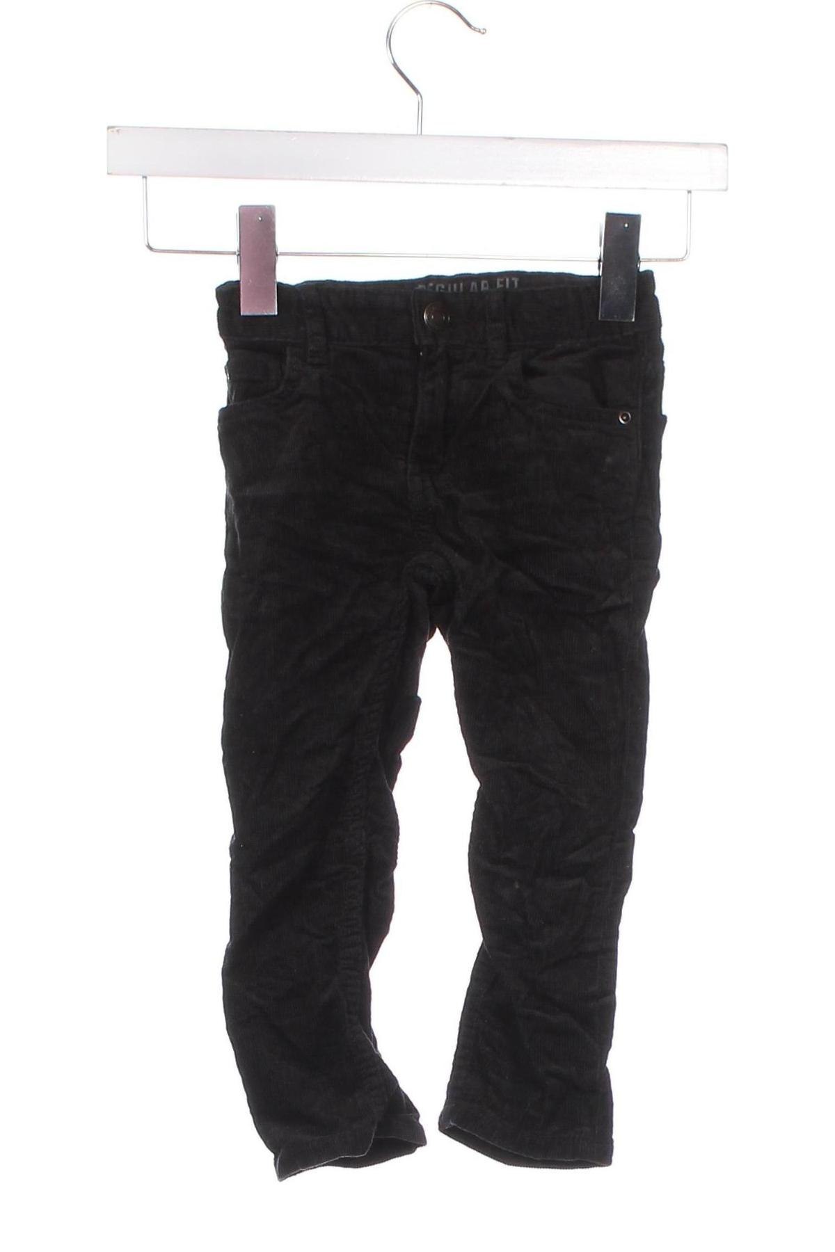 Pantaloni de catifea reiată, pentru copii H&M, Mărime 18-24m/ 86-98 cm, Culoare Negru, Preț 27,63 Lei