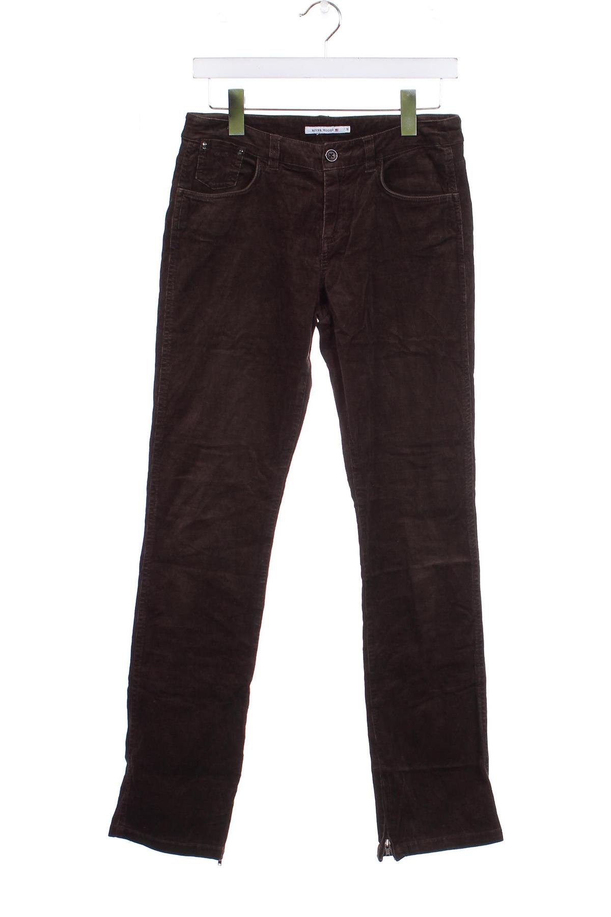 Pantaloni de catifea reiată, pentru copii River Woods, Mărime 15-18y/ 170-176 cm, Culoare Maro, Preț 98,69 Lei
