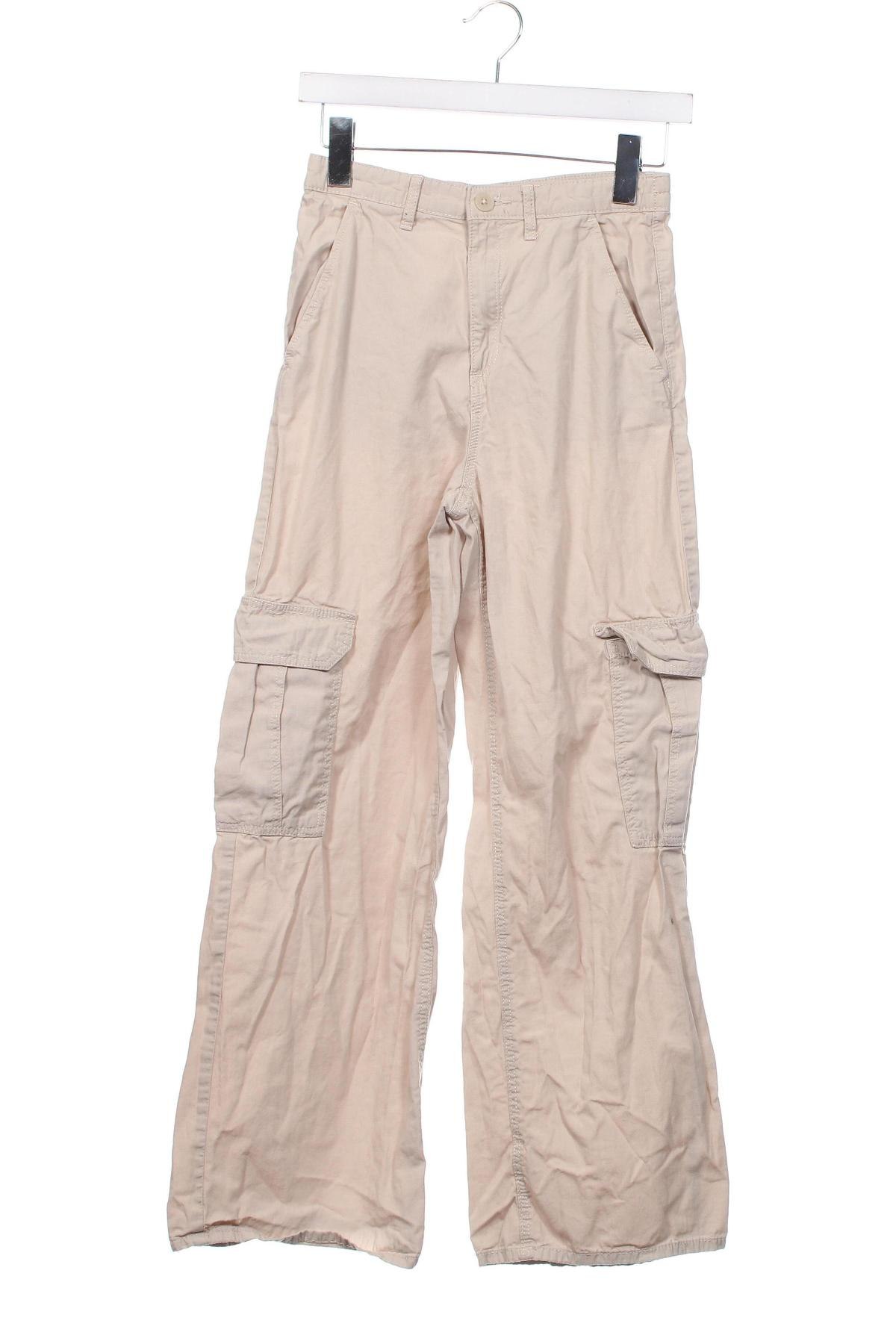 Dziecięce spodnie H&M, Rozmiar 13-14y/ 164-168 cm, Kolor Beżowy, Cena 23,17 zł