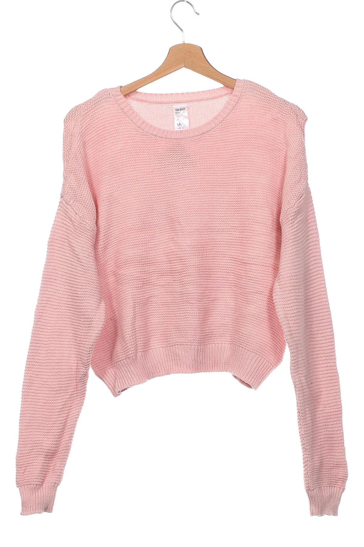 Детски пуловер Anko, Размер 13-14y/ 164-168 см, Цвят Розов, Цена 8,67 лв.
