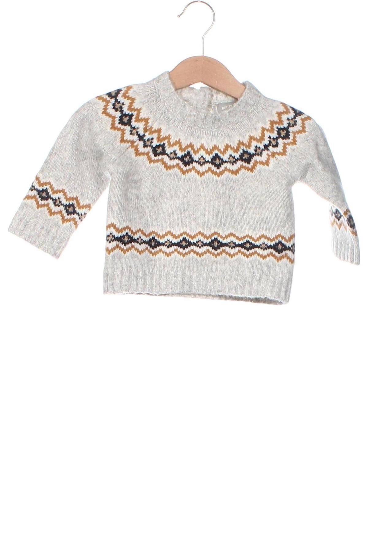 Детски пуловер Bout'Chou, Размер 3-6m/ 62-68 см, Цвят Сив, Цена 9,61 лв.