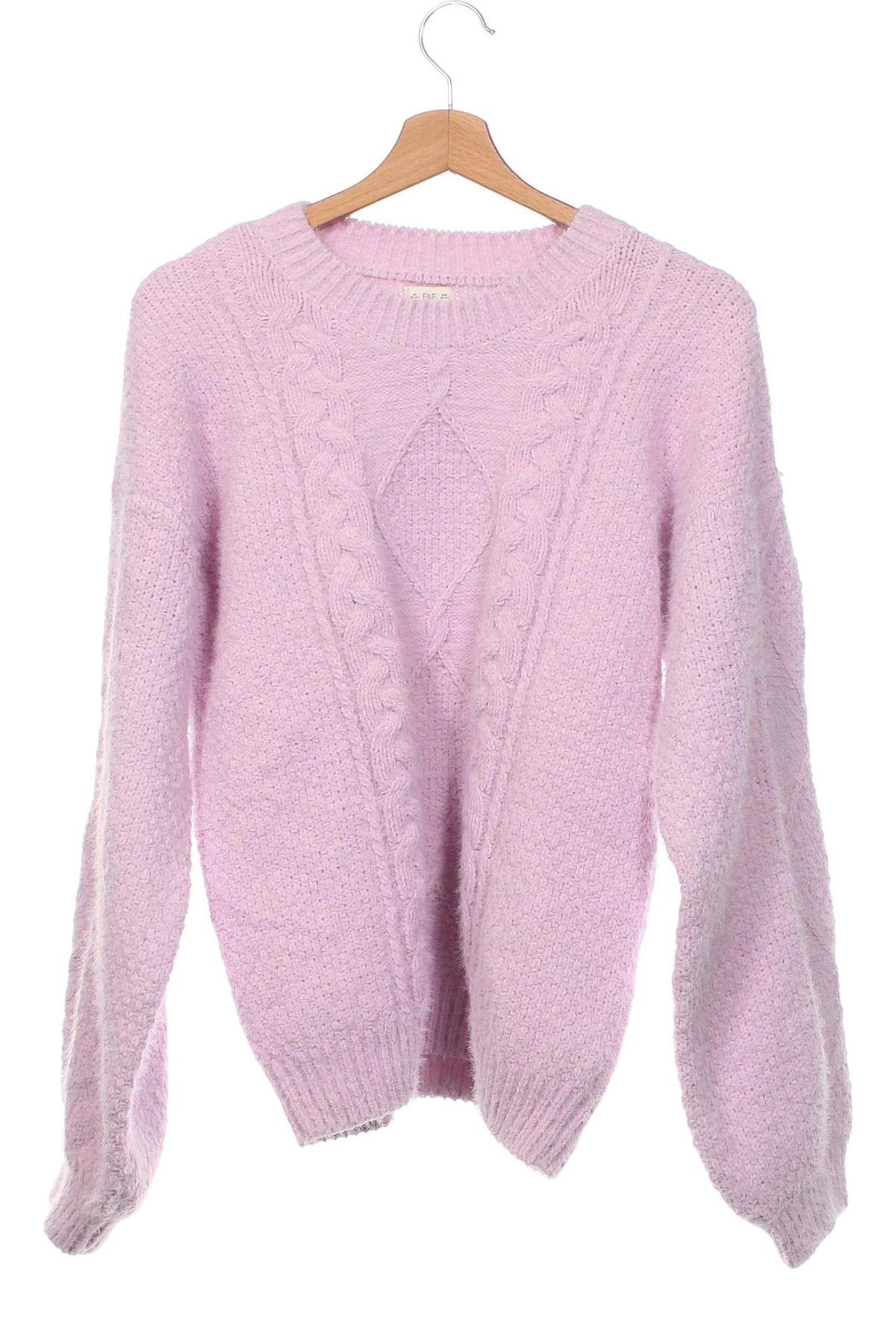 Dziecięcy sweter F&F, Rozmiar 13-14y/ 164-168 cm, Kolor Różowy, Cena 27,73 zł