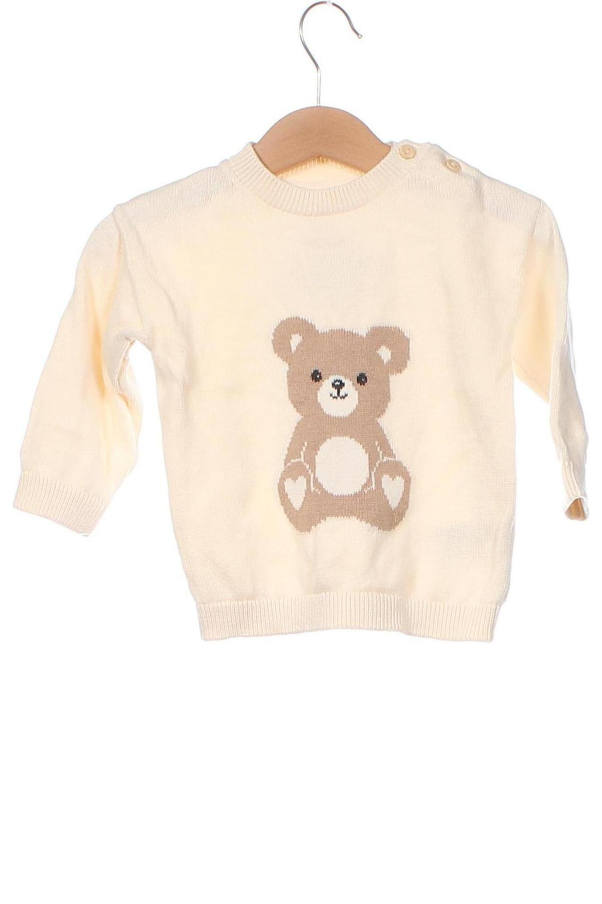 Детски пуловер H&M, Размер 9-12m/ 74-80 см, Цвят Бежов, Цена 9,61 лв.