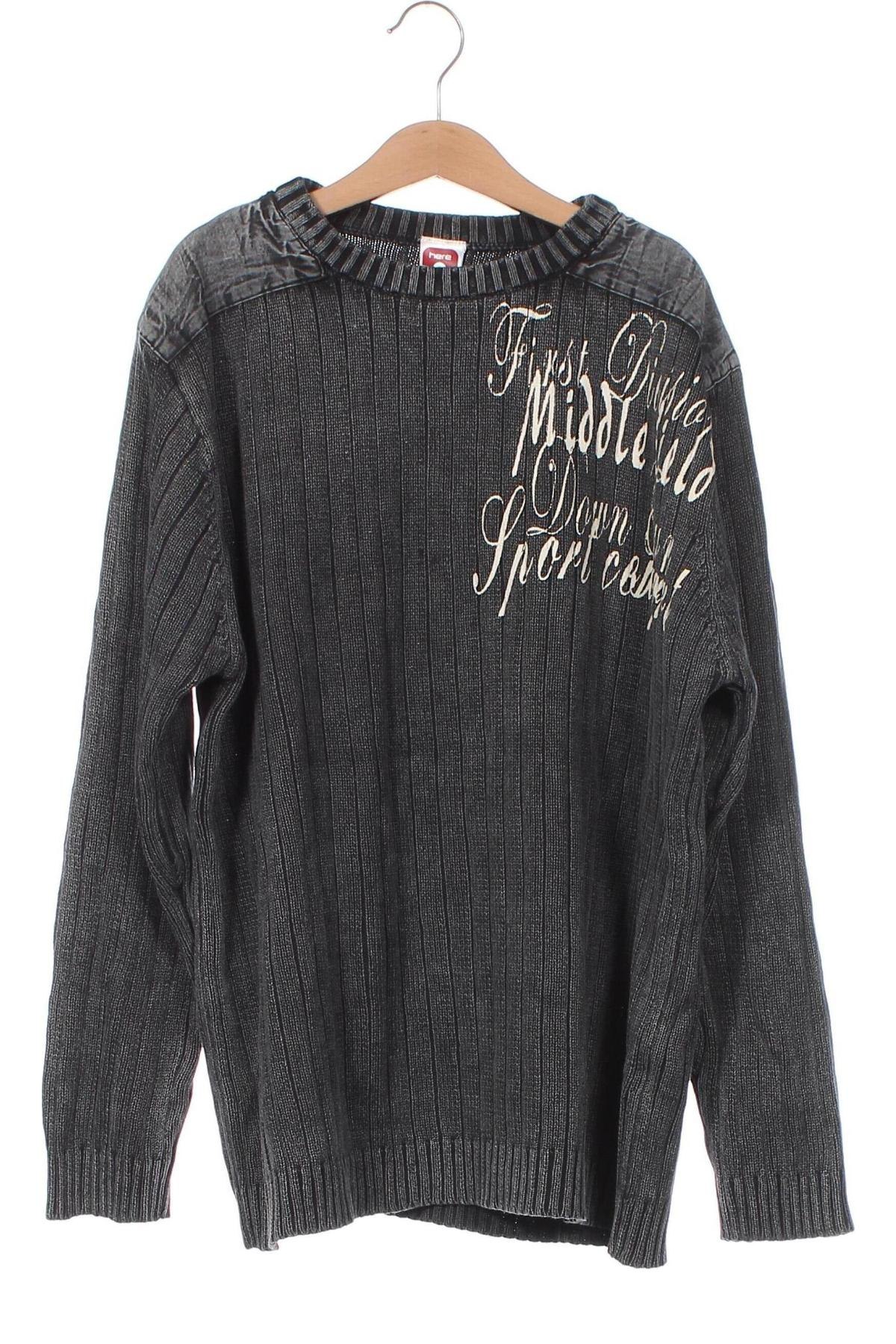 Детски пуловер Here+There, Размер 12-13y/ 158-164 см, Цвят Сив, Цена 7,99 лв.