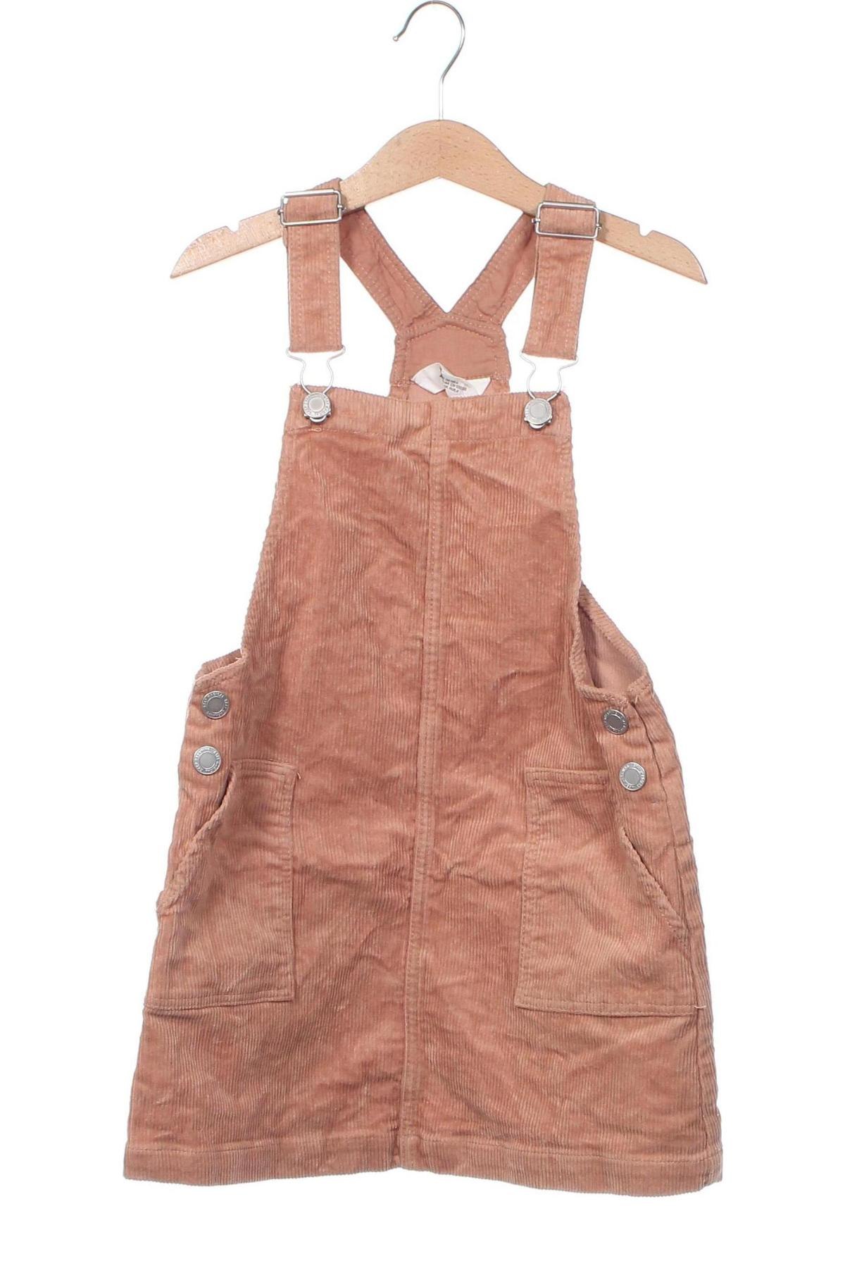 Kinder Latzkleid H&M, Größe 5-6y/ 116-122 cm, Farbe Beige, Preis 6,68 €