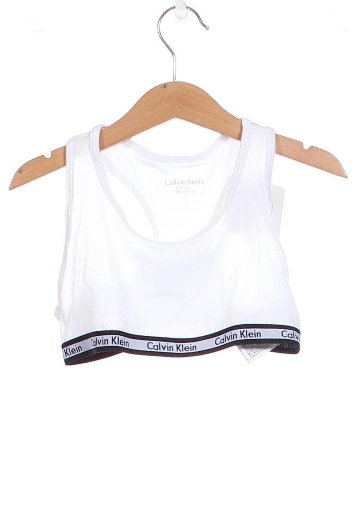 Kinderunterwäsche Calvin Klein, Größe 8-9y/ 134-140 cm, Farbe Weiß, Preis 15,21 €