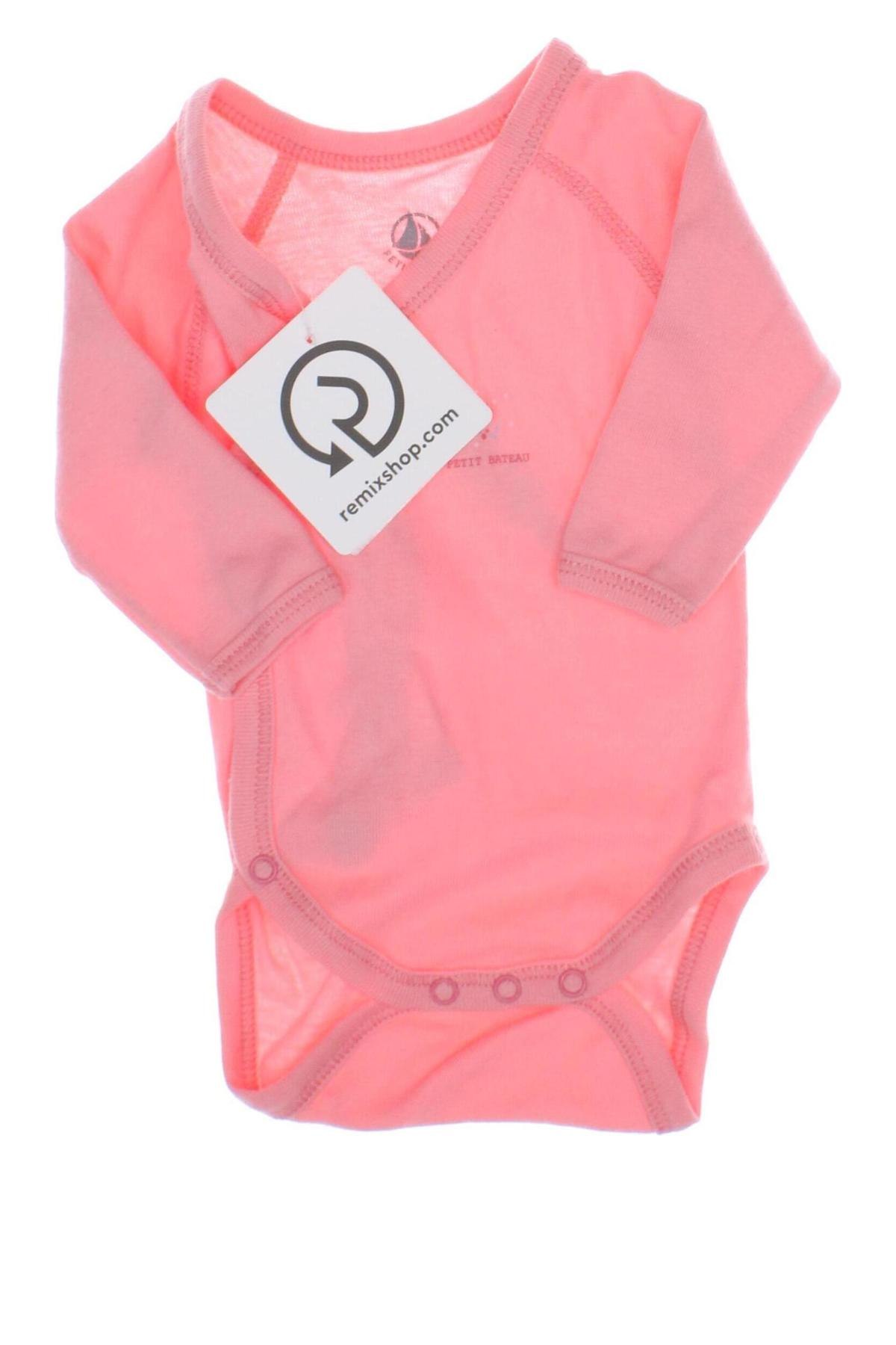 Dziecięce body Petit Bateau, Rozmiar 0-1m/ 50 cm, Kolor Różowy, Cena 181,25 zł