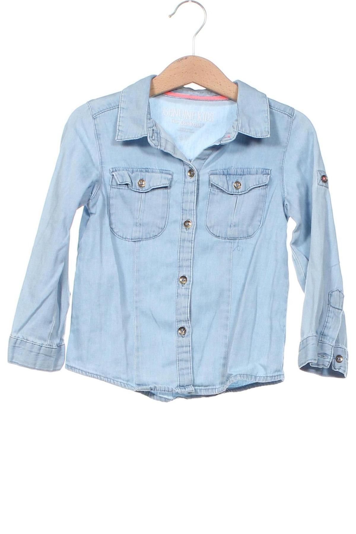 Detská džínsová bunda  Oshkosh, Veľkosť 3-4y/ 104-110 cm, Farba Modrá, Cena  10,50 €