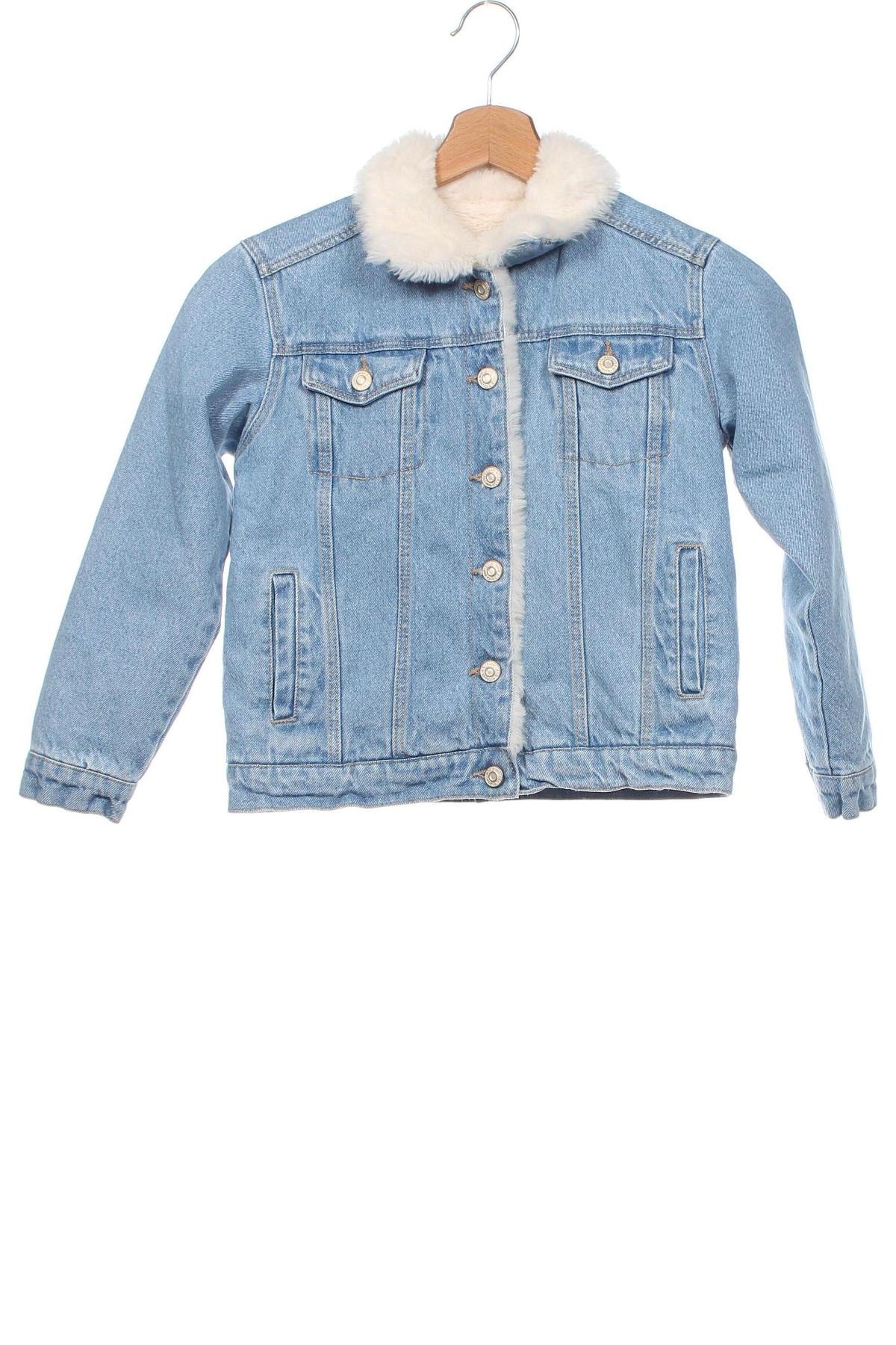 Kinderjacke Mango, Größe 7-8y/ 128-134 cm, Farbe Blau, Preis 19,44 €