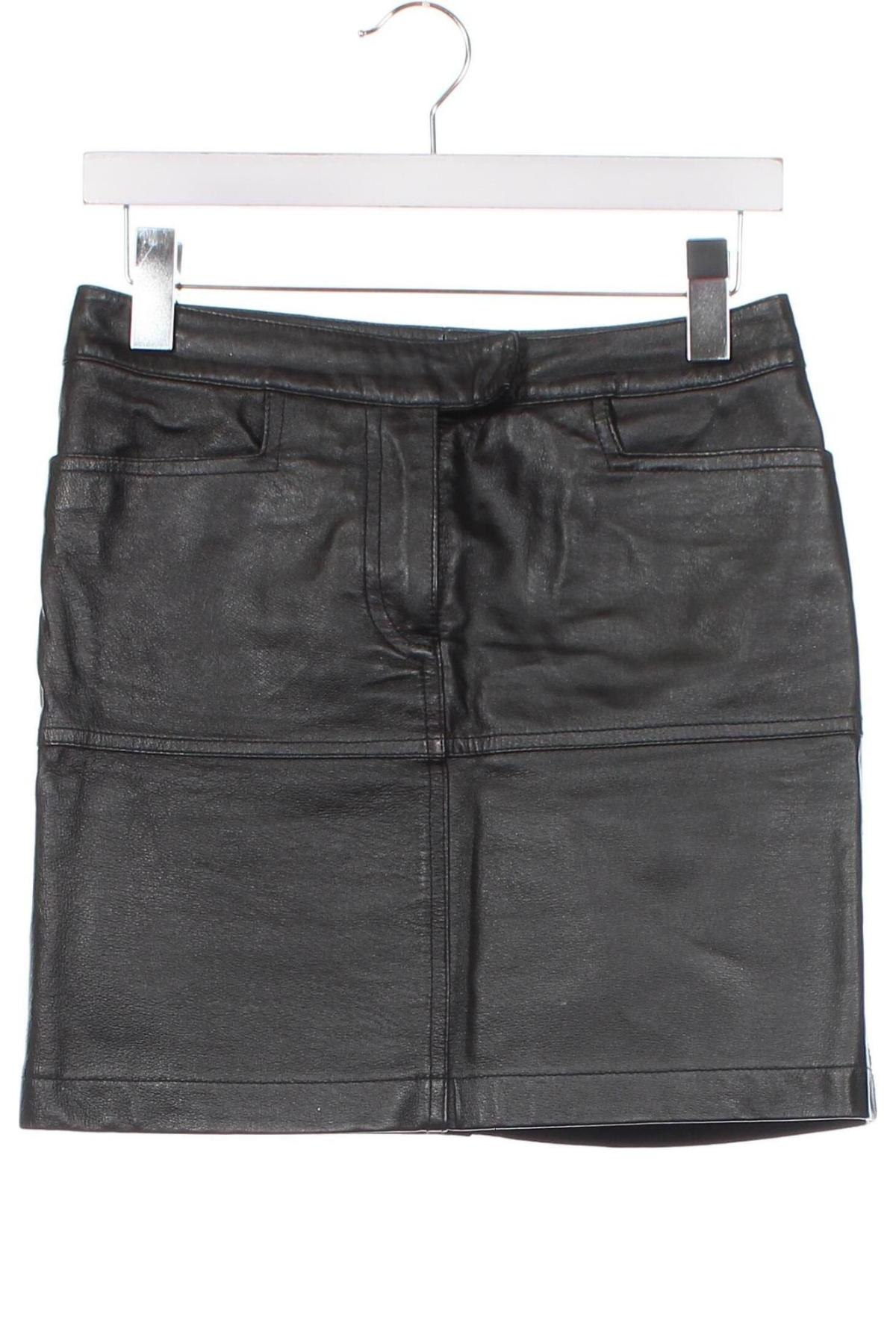 Fustă de piele H&M, Mărime XS, Culoare Negru, Preț 96,20 Lei