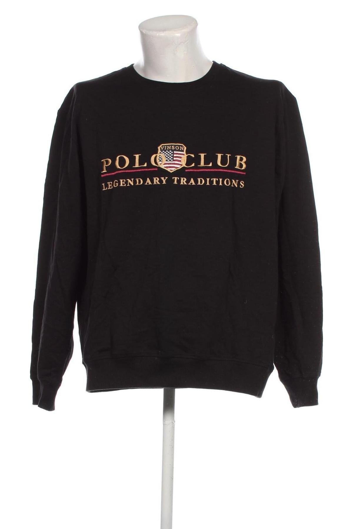 Ανδρική μπλούζα Vinson Polo Club, Μέγεθος XL, Χρώμα Μαύρο, Τιμή 5,17 €