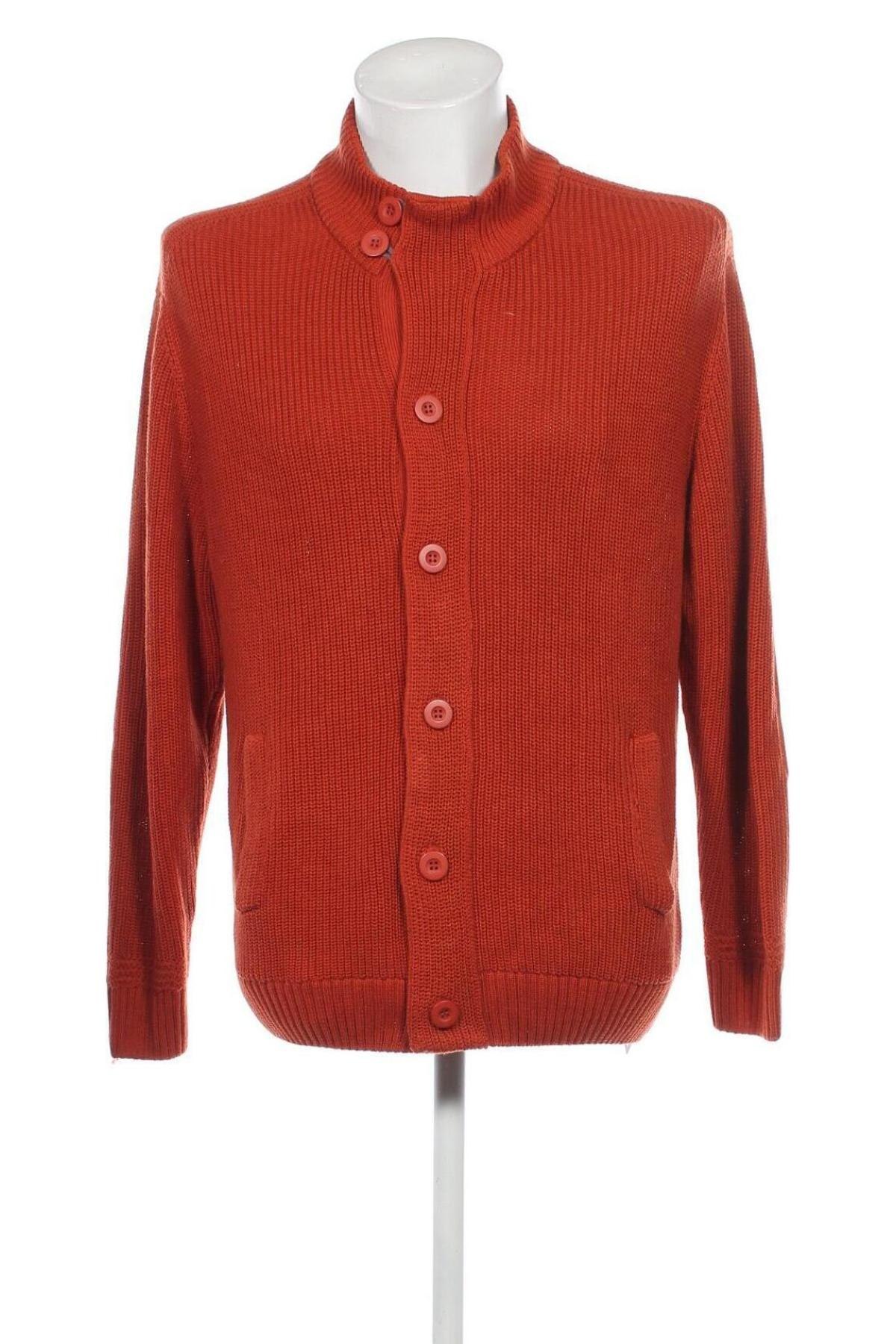 Herren Strickjacke, Größe L, Farbe Rot, Preis € 7,49