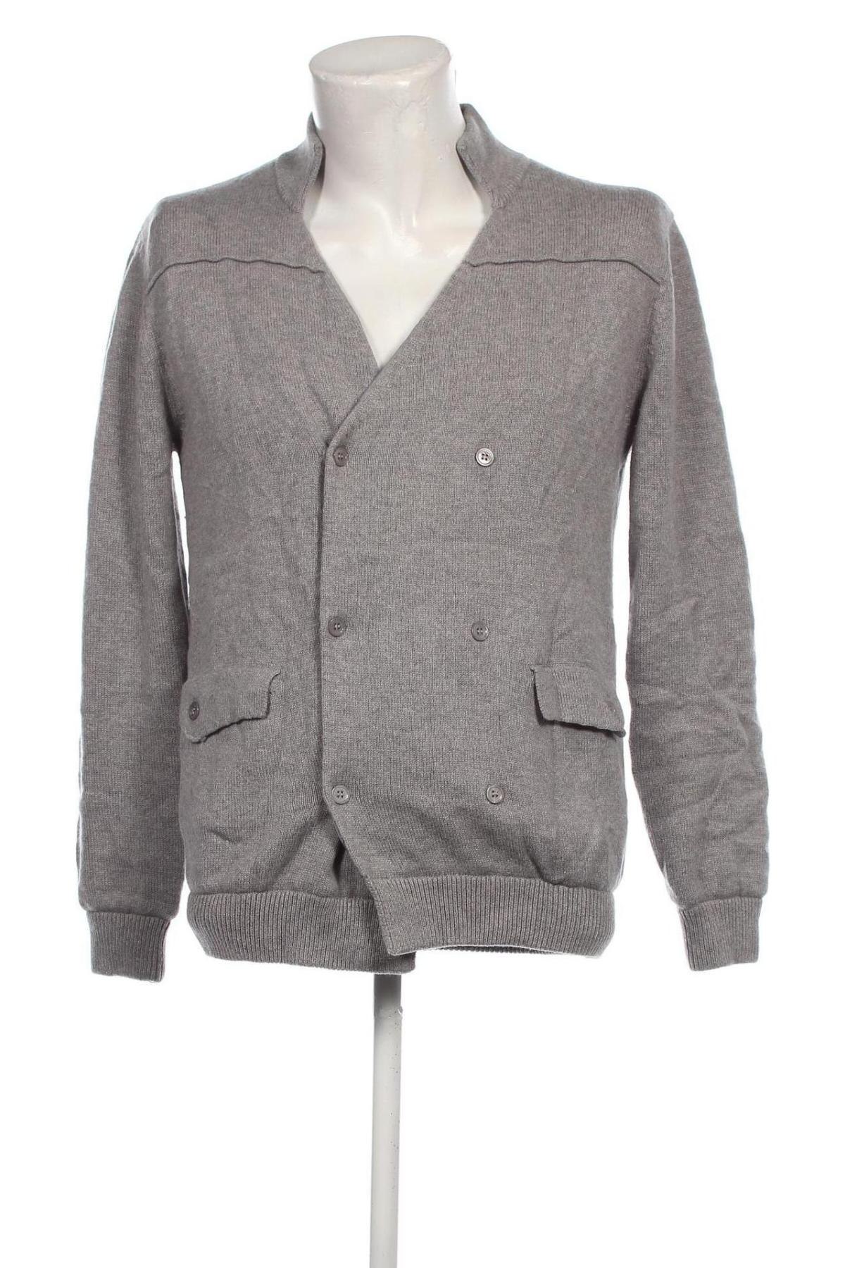 Herren Strickjacke Vicomte A., Größe L, Farbe Grau, Preis 53,44 €