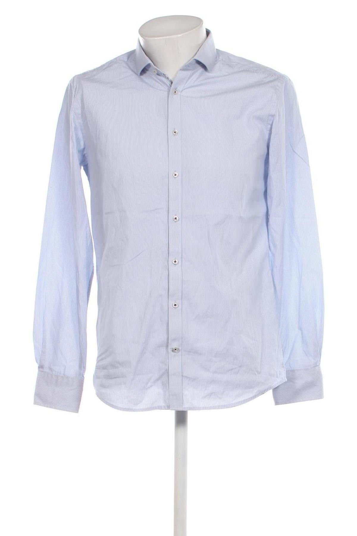 Мъжка риза Bruun & Stengade, Размер M, Цвят Син, Цена 25,92 лв.