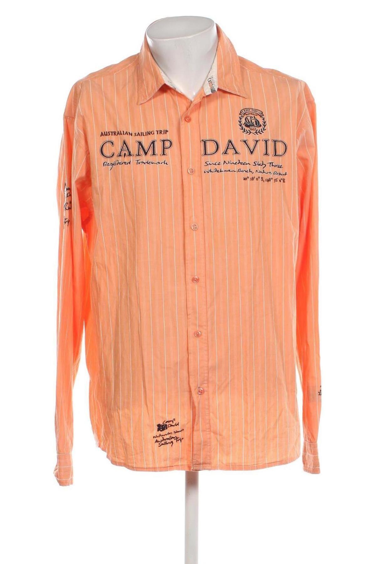 Herrenhemd Camp David, Größe XXL, Farbe Orange, Preis € 45,49