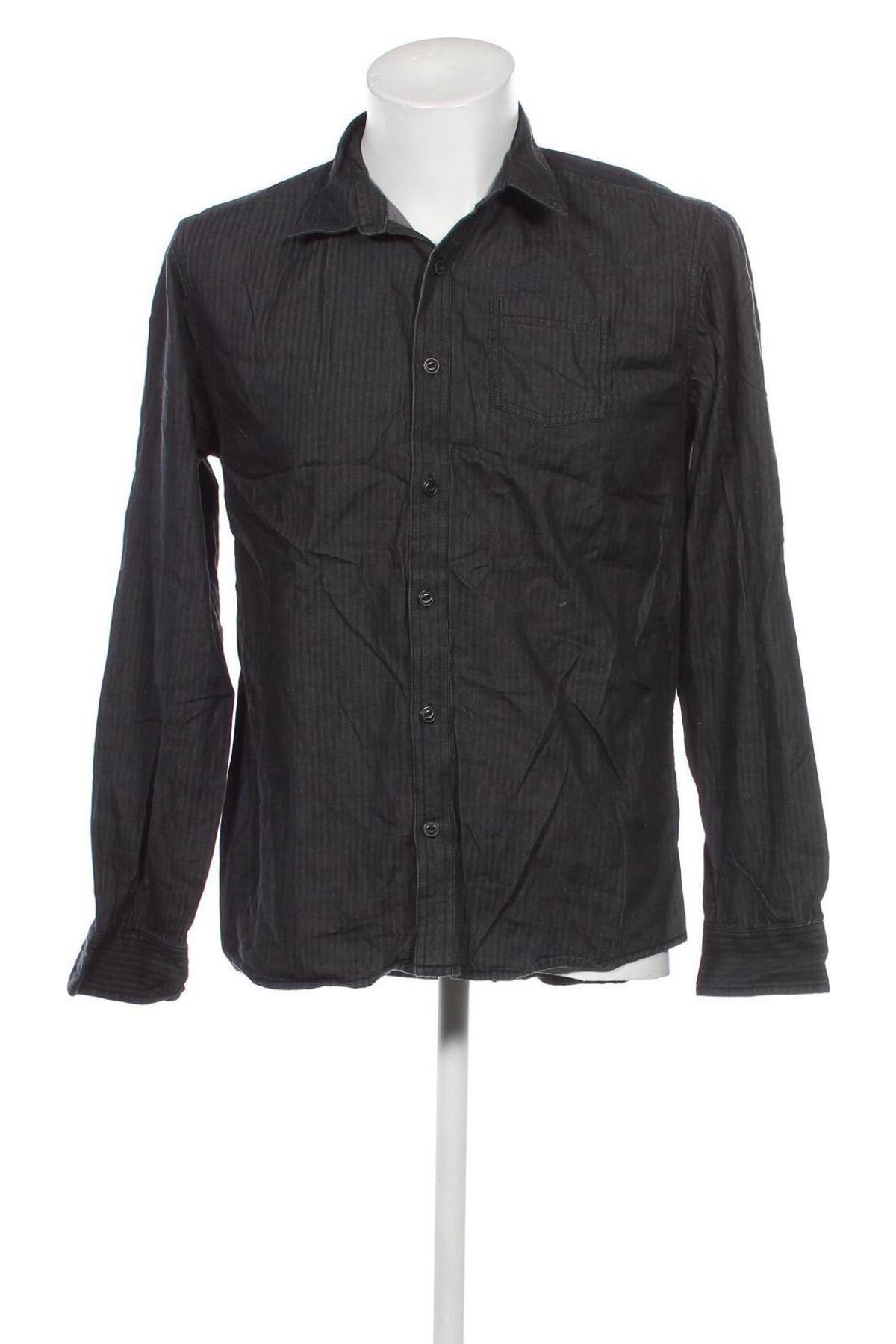 Ανδρικό πουκάμισο Cult, Μέγεθος L, Χρώμα Γκρί, Τιμή 5,47 €