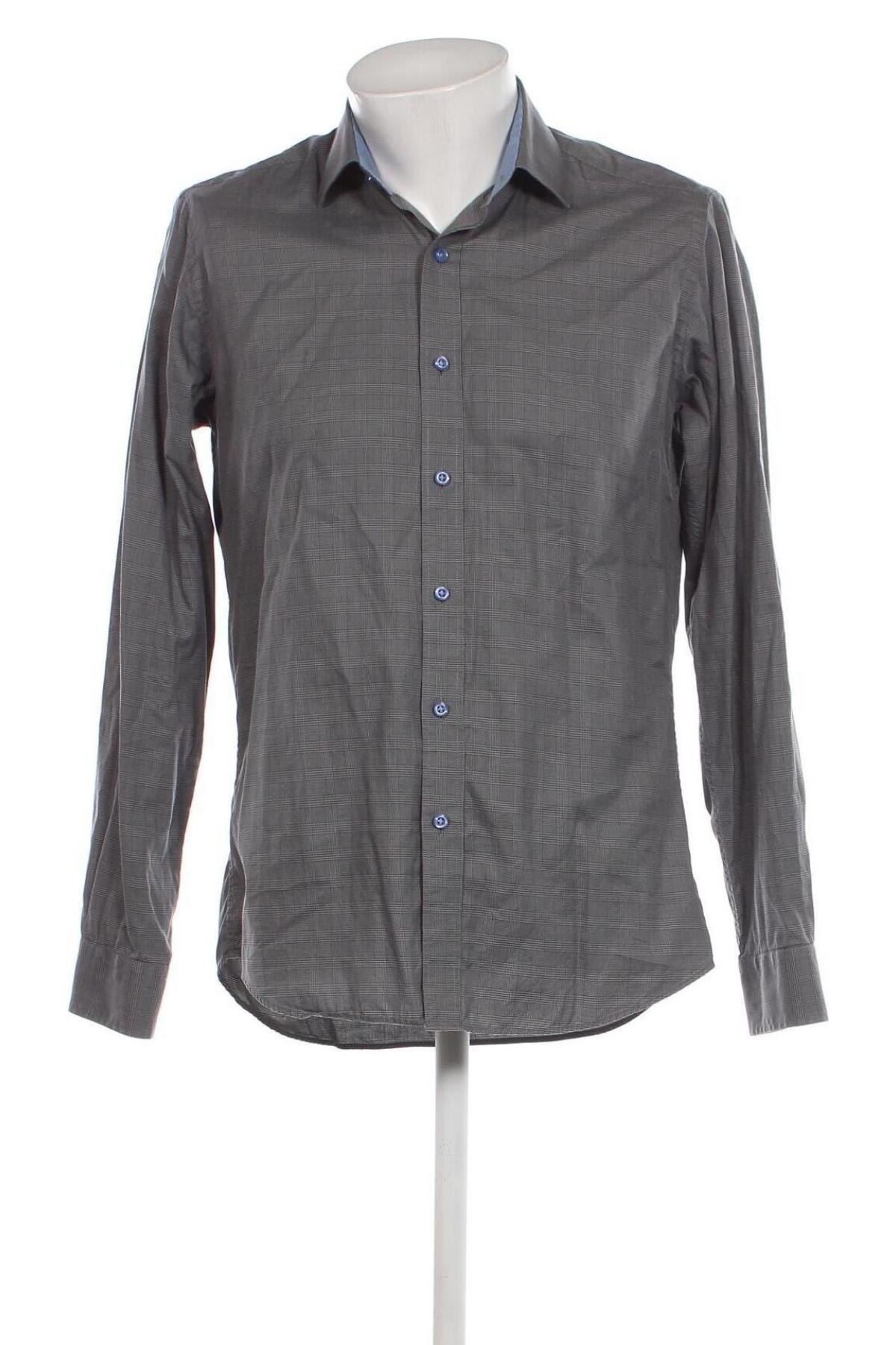 Ανδρικό πουκάμισο Dressmann, Μέγεθος M, Χρώμα Γκρί, Τιμή 8,87 €