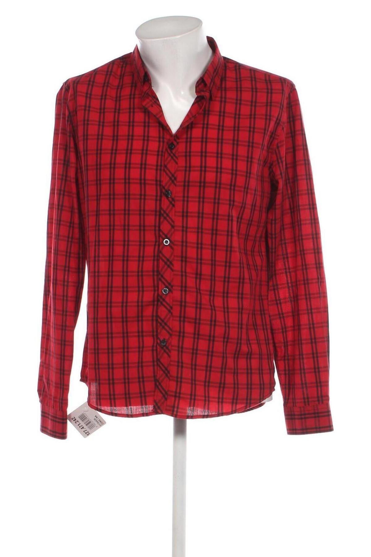 Ανδρικό πουκάμισο FSBN, Μέγεθος L, Χρώμα Κόκκινο, Τιμή 8,01 €