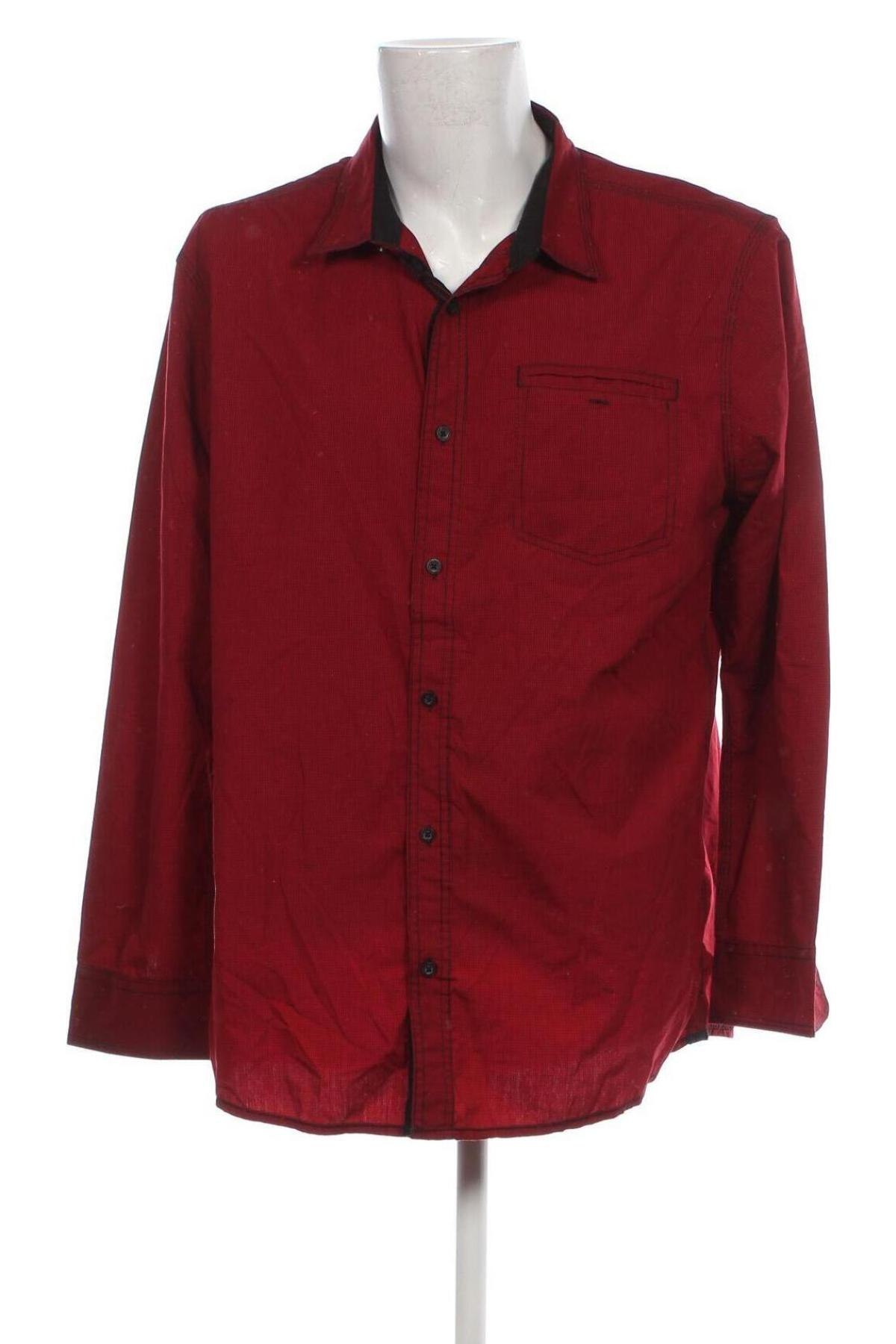 Мъжка риза Ff Denim, Размер XXL, Цвят Червен, Цена 12,80 лв.
