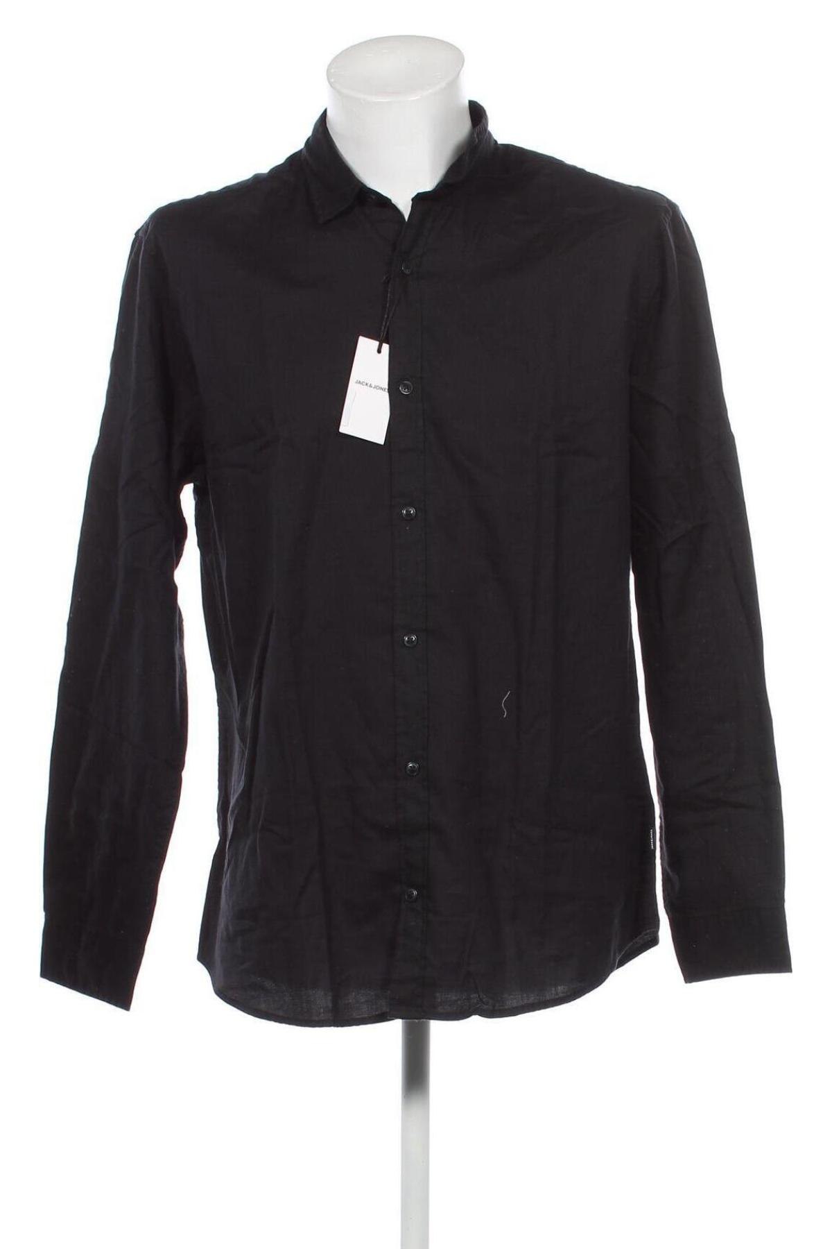 Cămașă de bărbați Jack & Jones, Mărime XL, Culoare Negru, Preț 134,87 Lei