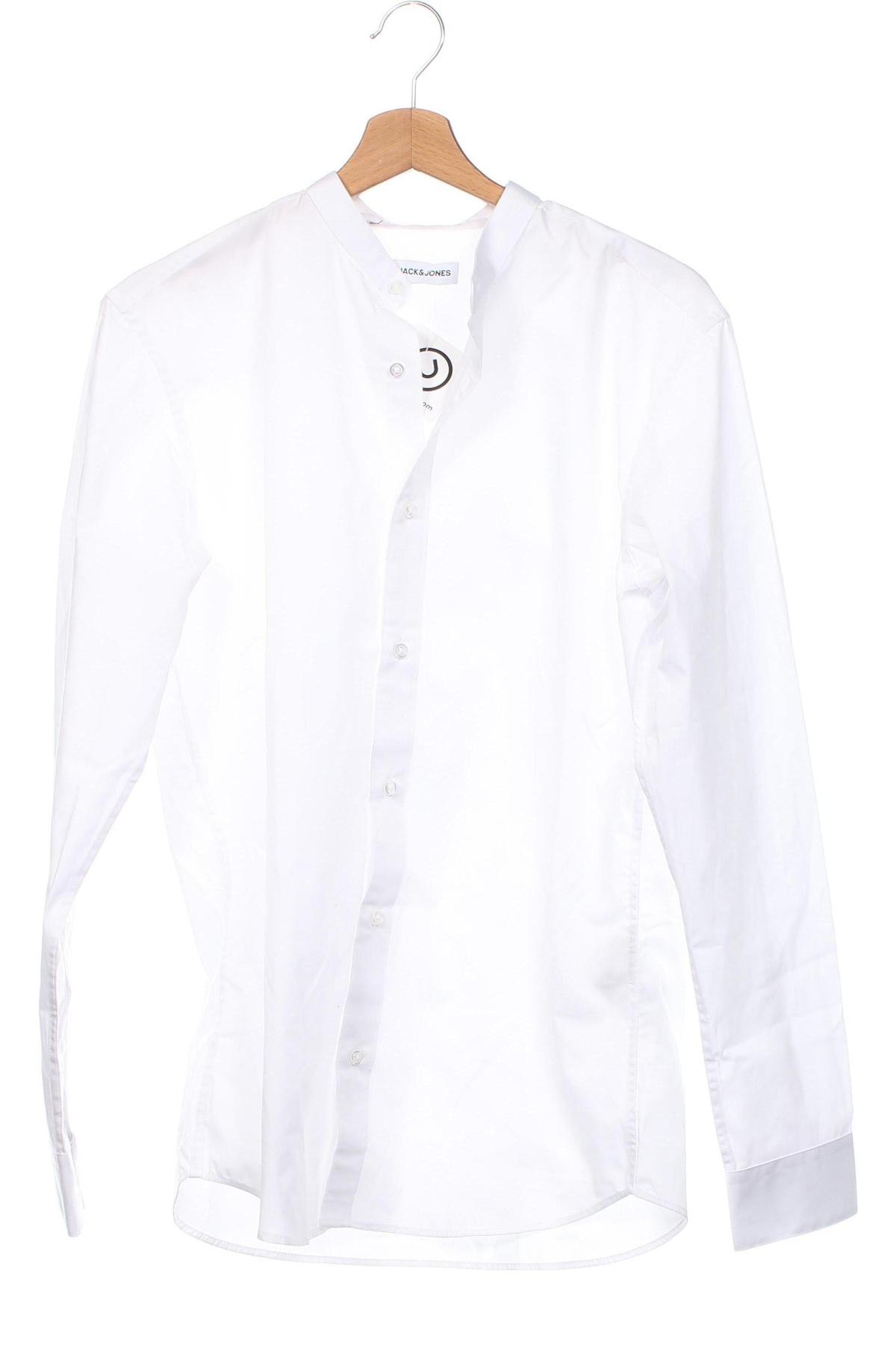 Ανδρικό πουκάμισο Jack & Jones, Μέγεθος S, Χρώμα Λευκό, Τιμή 16,91 €
