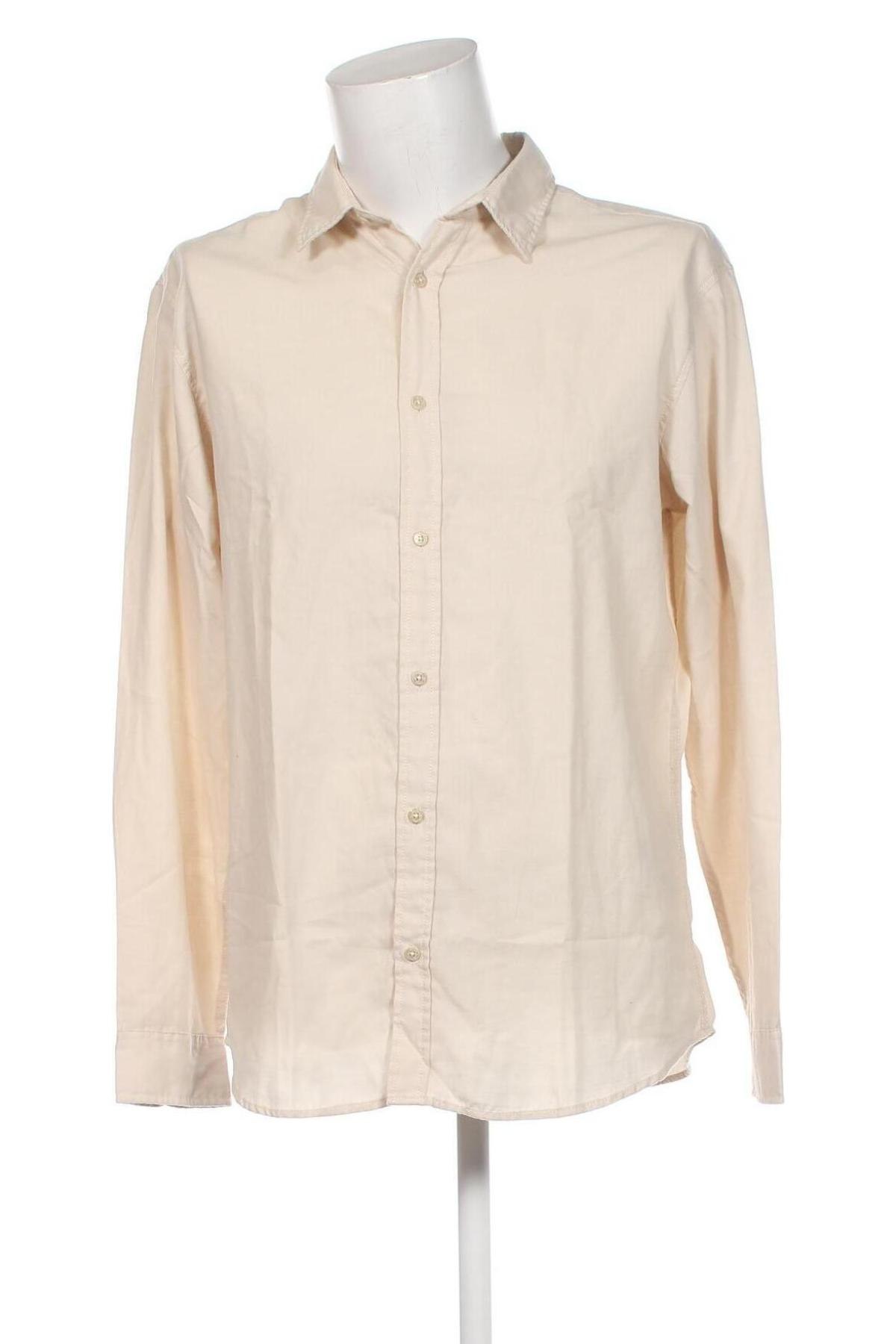 Herrenhemd Jack & Jones, Größe XL, Farbe Beige, Preis 25,36 €