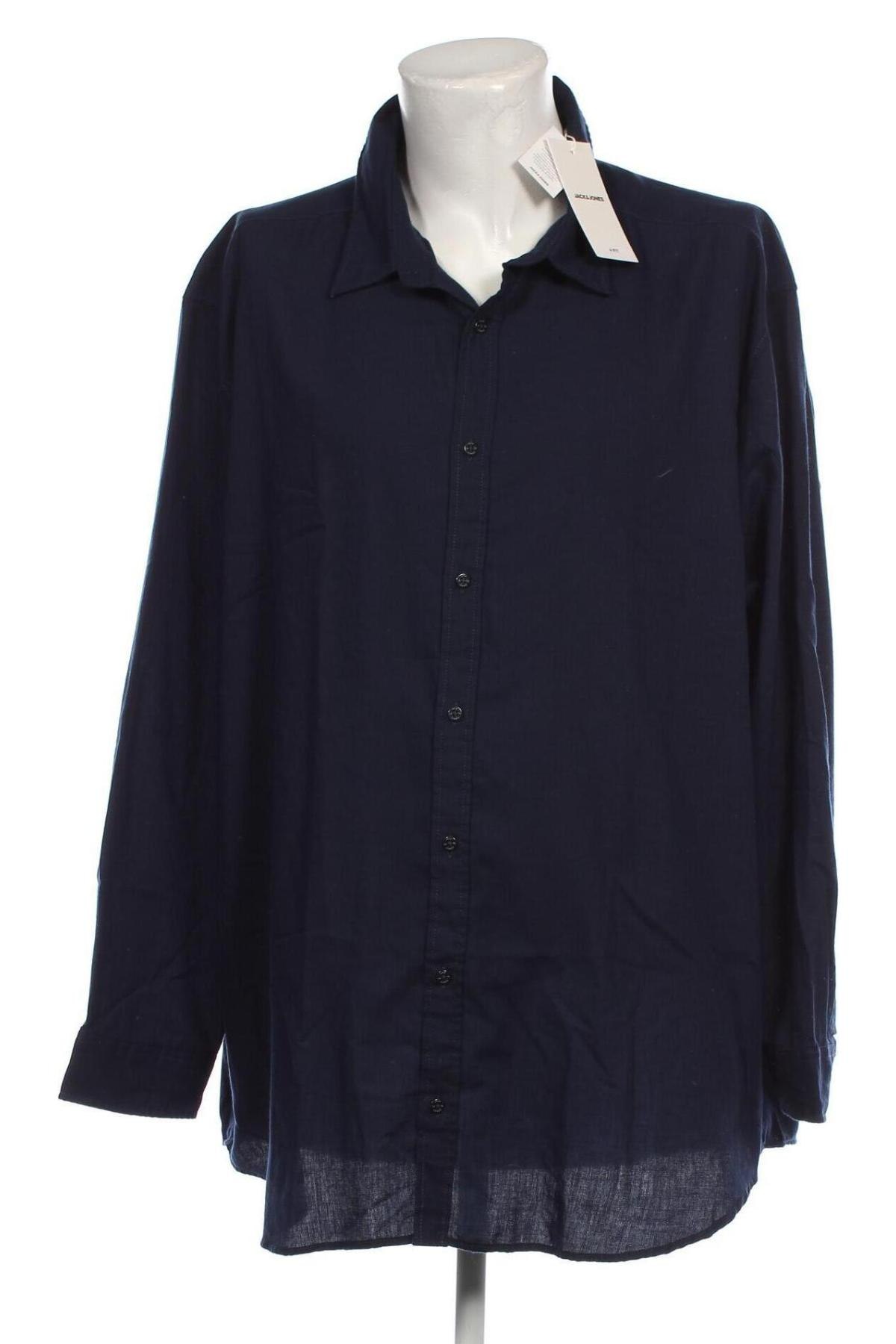 Herrenhemd Jack & Jones, Größe 5XL, Farbe Blau, Preis 31,70 €