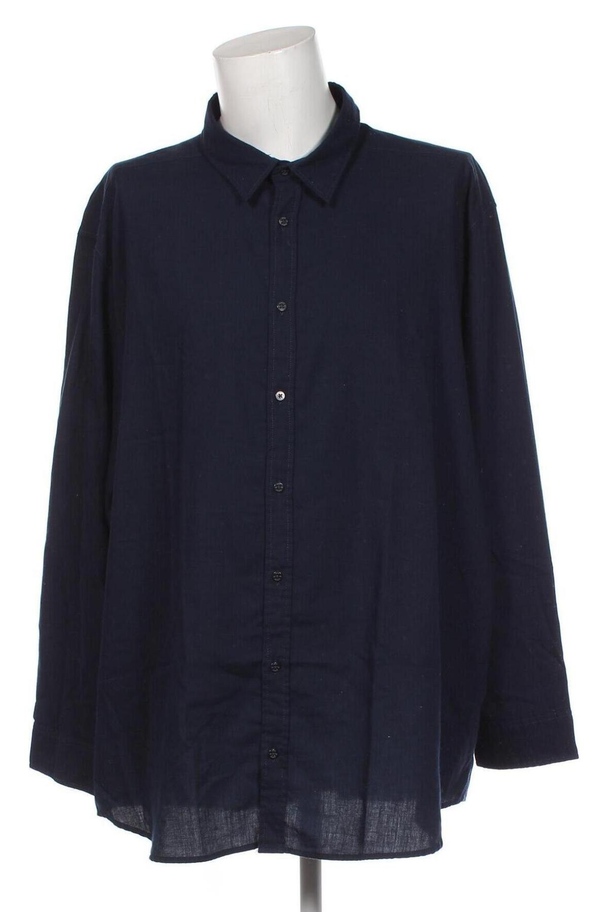Herrenhemd Jack & Jones, Größe 5XL, Farbe Blau, Preis 29,59 €