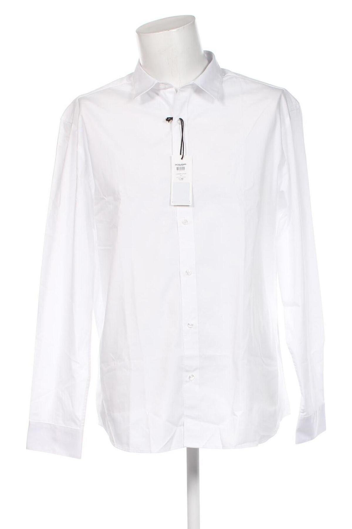 Мъжка риза Jack & Jones, Размер XXL, Цвят Бял, Цена 45,10 лв.