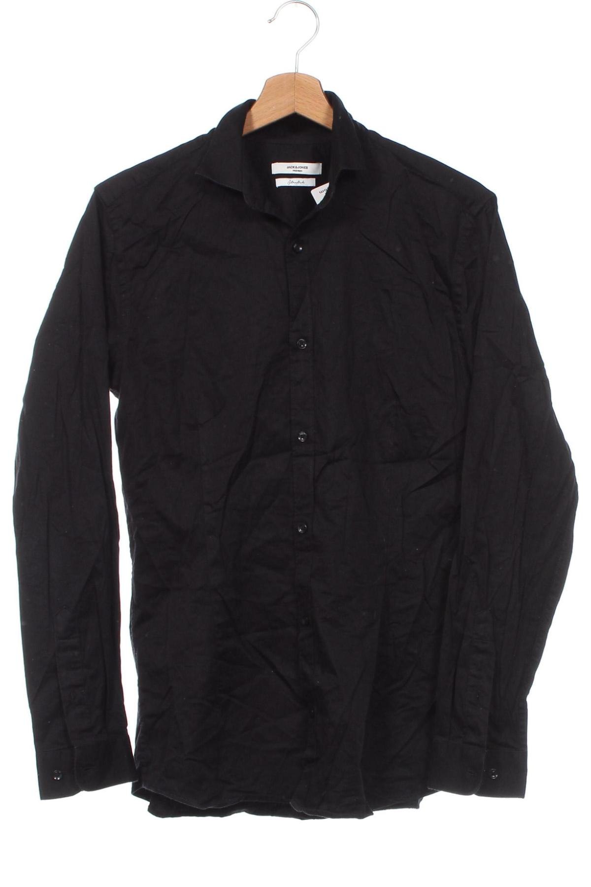 Ανδρικό πουκάμισο Jack & Jones PREMIUM, Μέγεθος M, Χρώμα Μαύρο, Τιμή 21,03 €