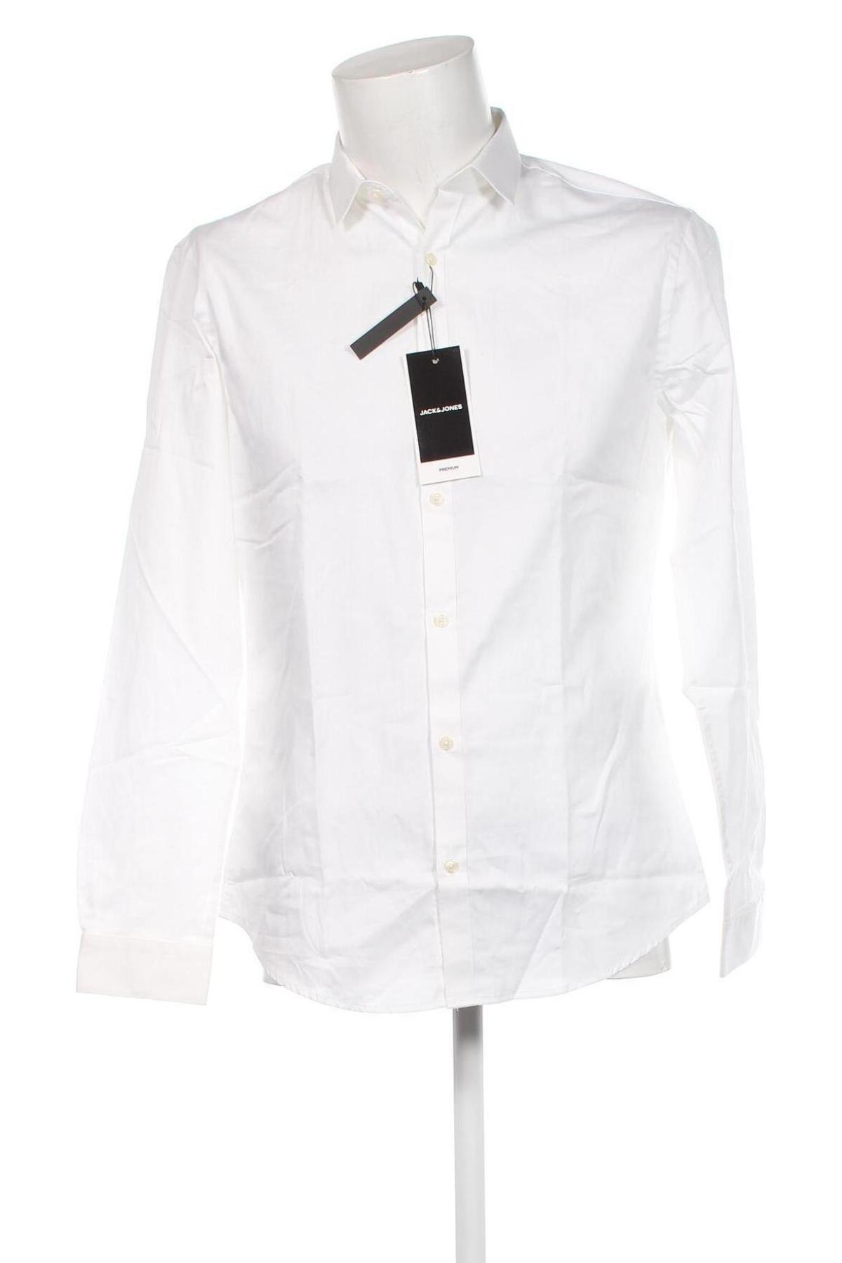 Herrenhemd Jack & Jones PREMIUM, Größe M, Farbe Weiß, Preis € 39,69