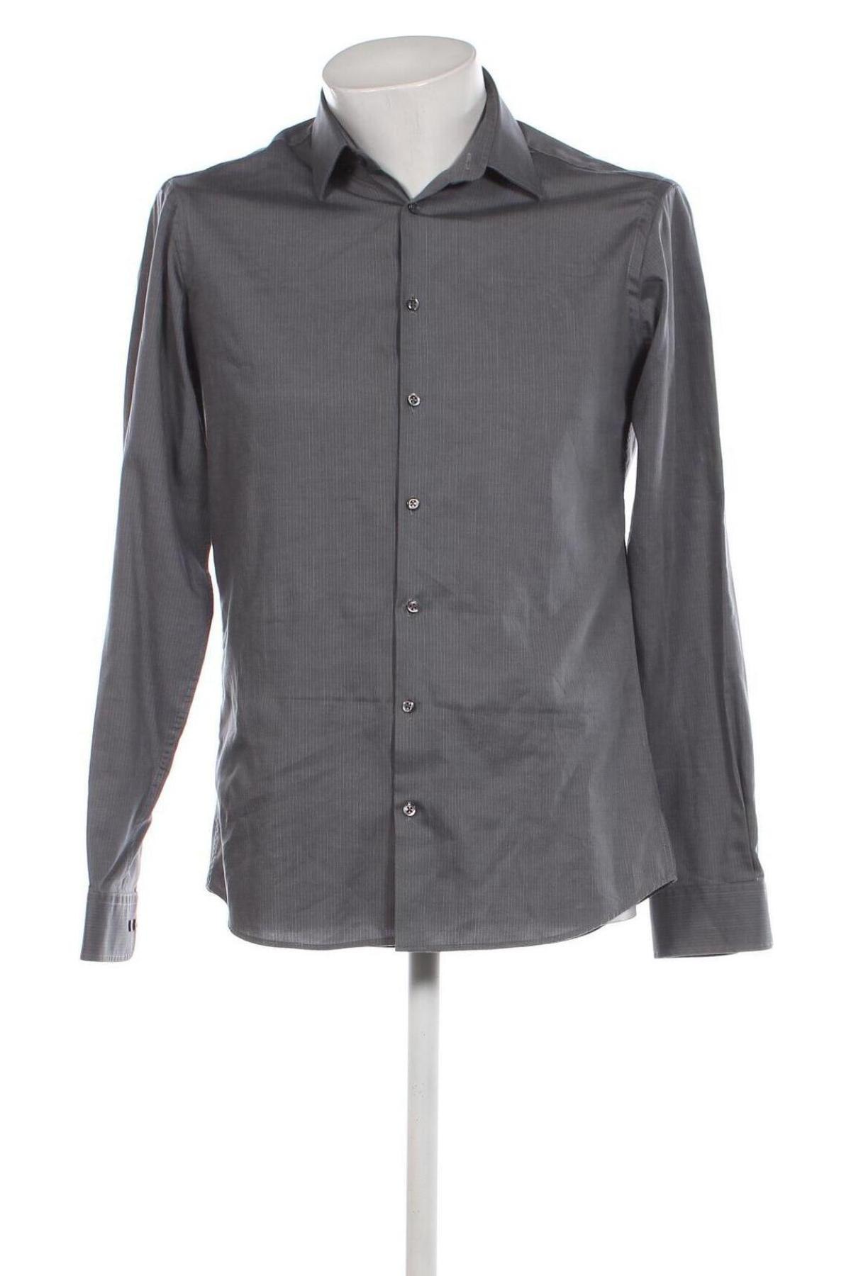 Herrenhemd Jake*s, Größe M, Farbe Grau, Preis 8,35 €