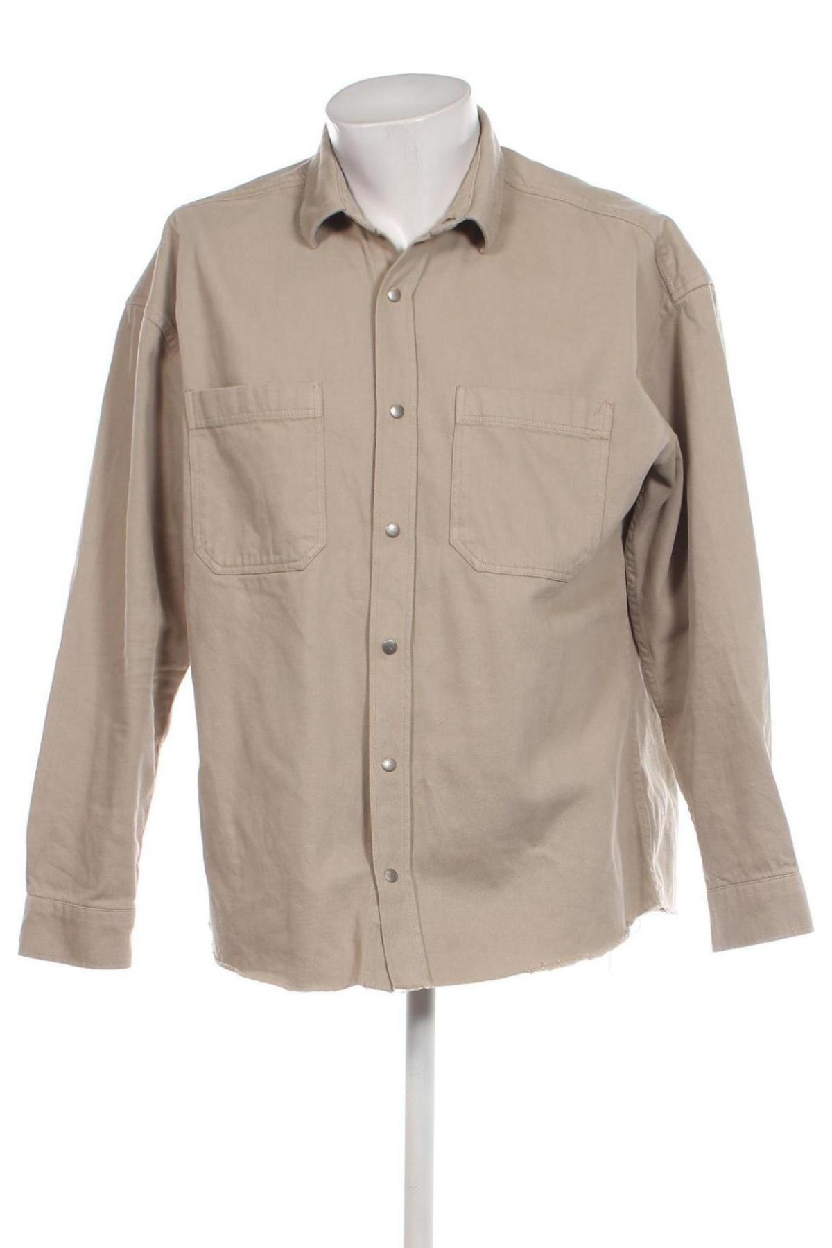 Ανδρικό πουκάμισο LCW, Μέγεθος L, Χρώμα  Μπέζ, Τιμή 7,57 €