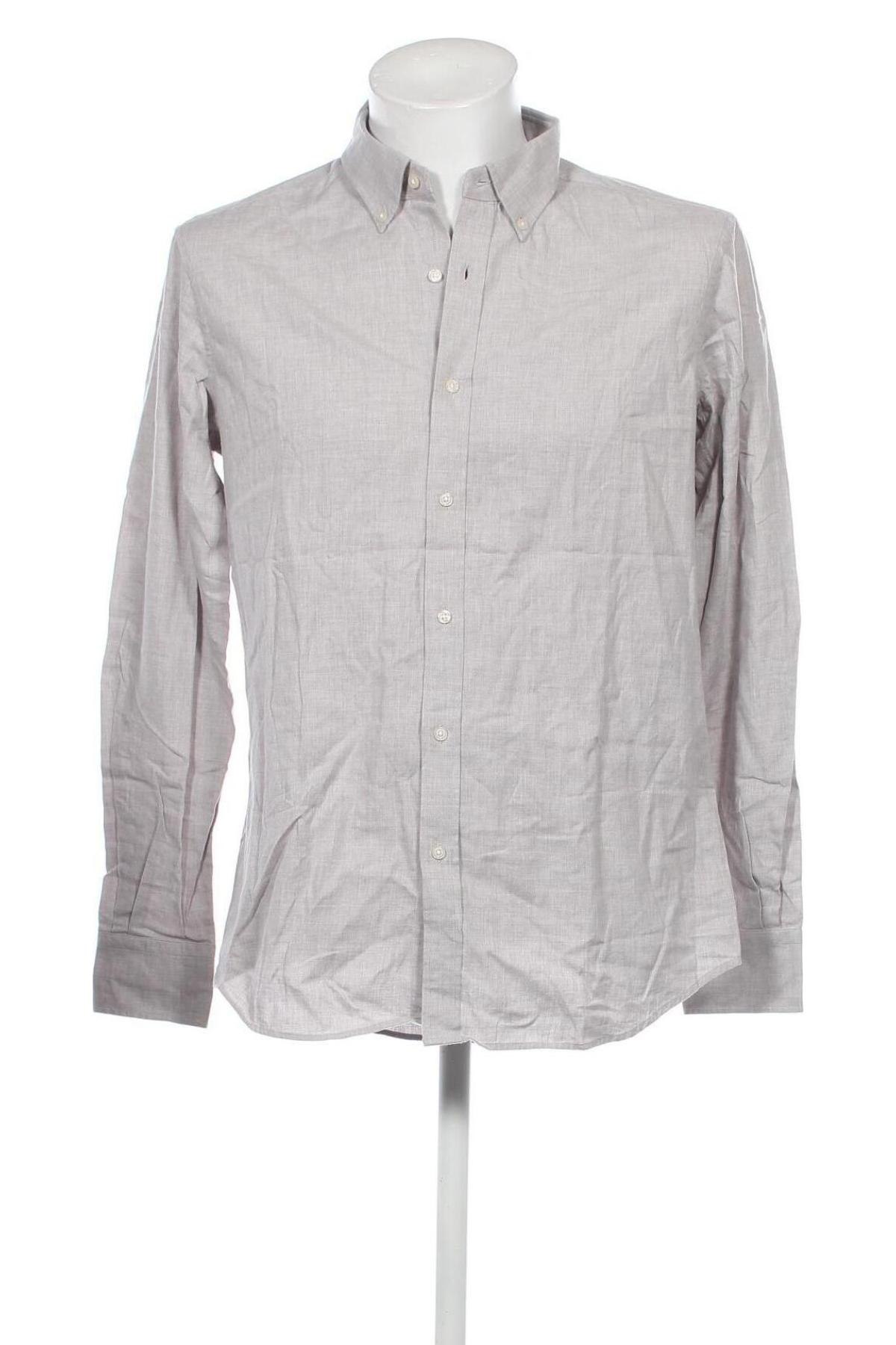 Herrenhemd Massimo Dutti, Größe L, Farbe Grau, Preis 25,26 €