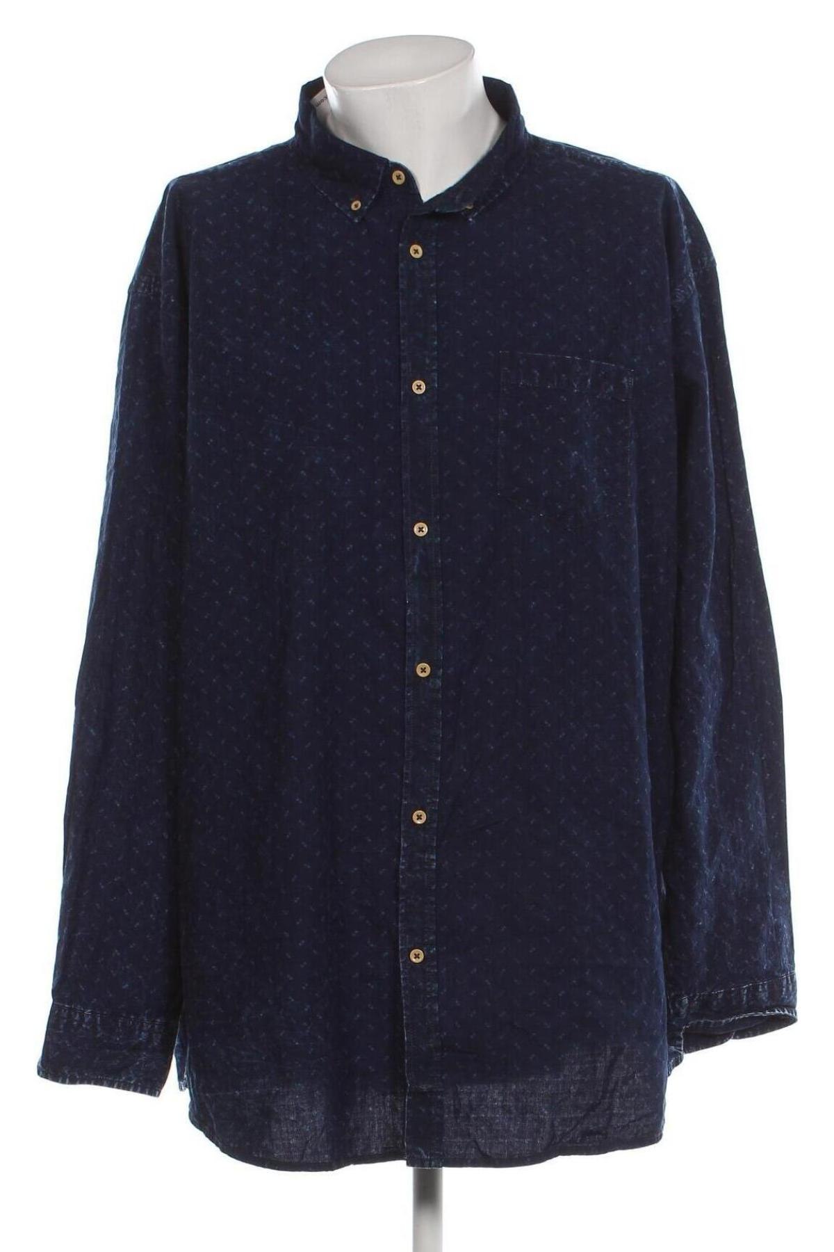Ανδρικό πουκάμισο North 56-4, Μέγεθος 4XL, Χρώμα Μπλέ, Τιμή 27,22 €