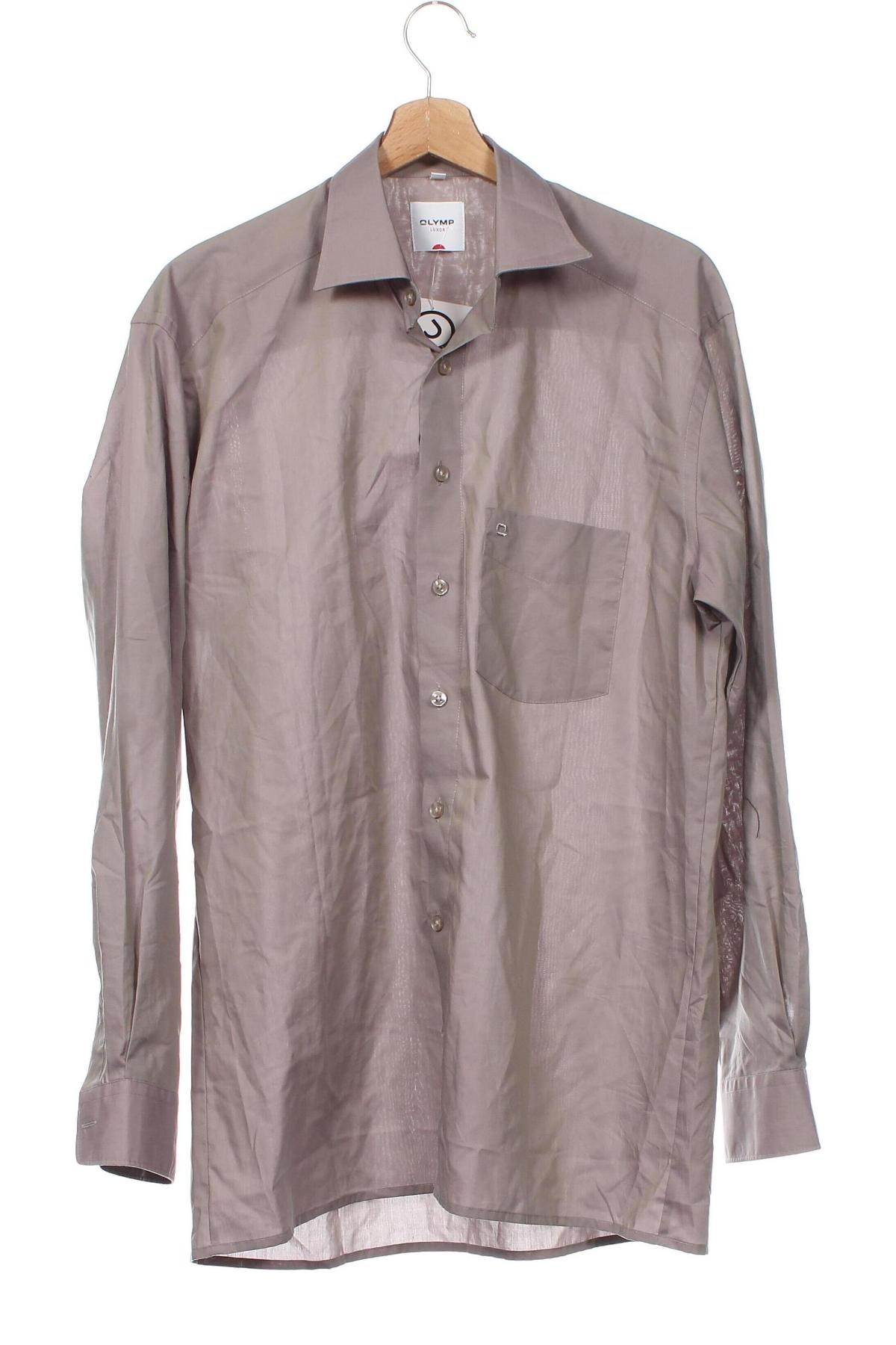 Ανδρικό πουκάμισο Olymp, Μέγεθος M, Χρώμα Γκρί, Τιμή 20,41 €