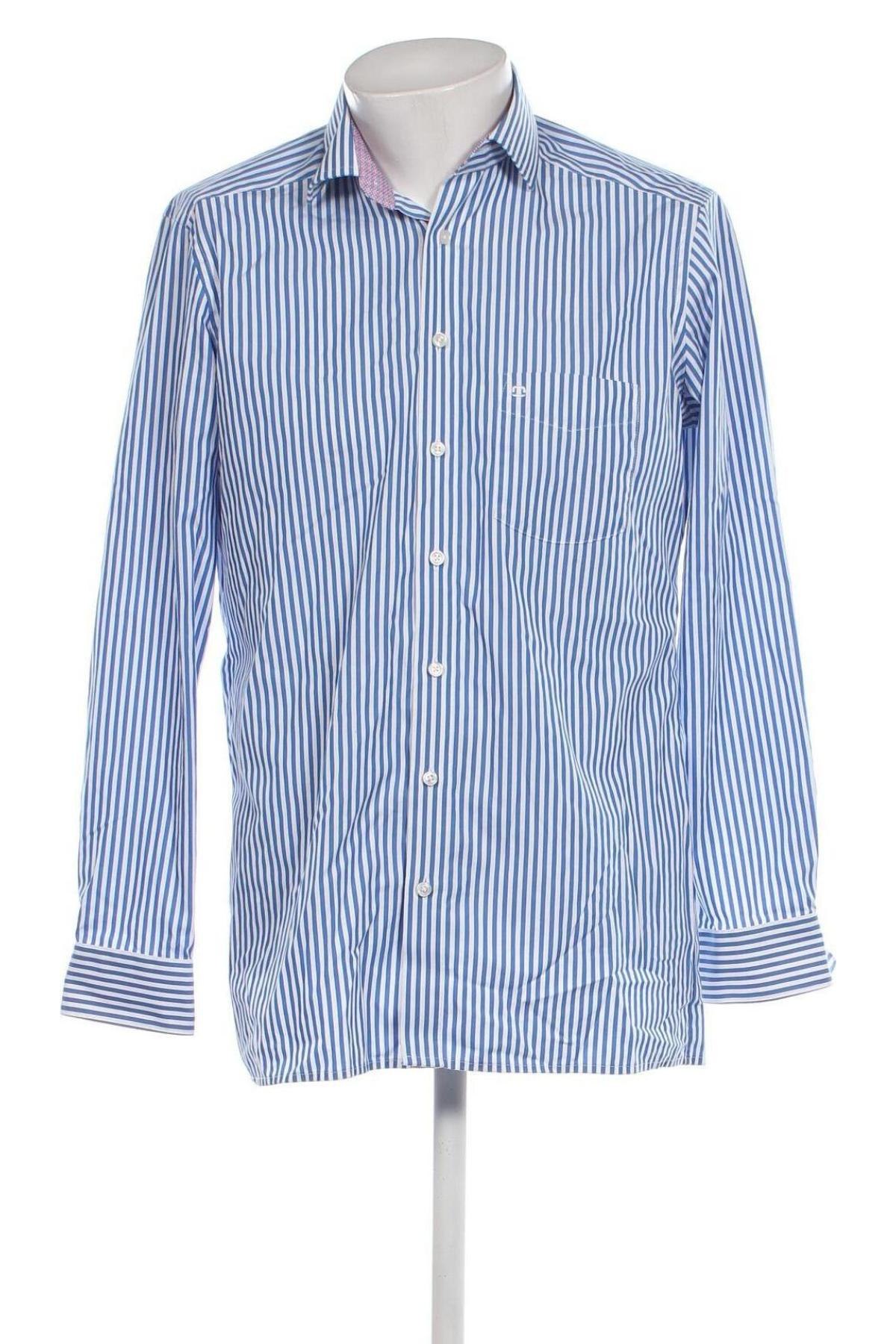 Ανδρικό πουκάμισο Olymp, Μέγεθος M, Χρώμα Μπλέ, Τιμή 13,51 €