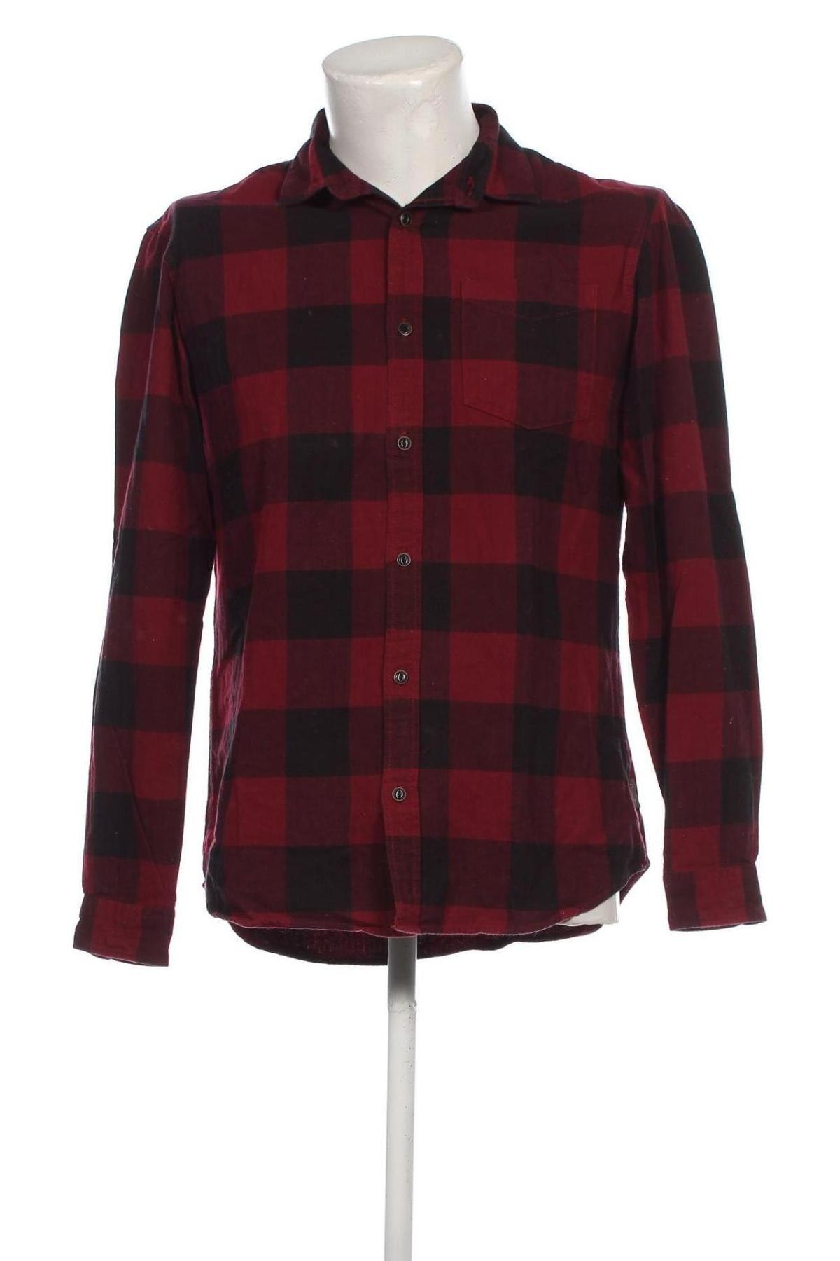 Herrenhemd Originals By Jack & Jones, Größe L, Farbe Rot, Preis 5,44 €