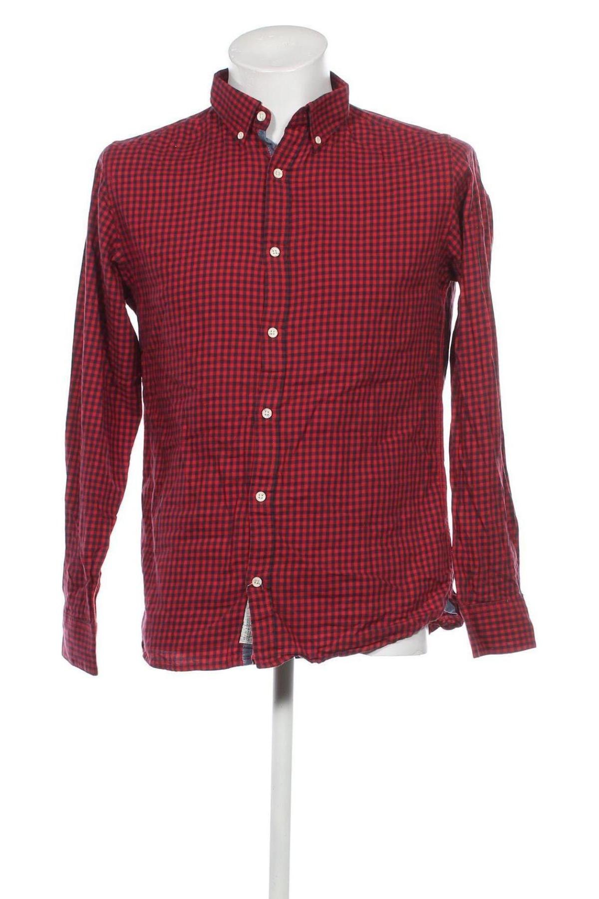 Herrenhemd Produkt by Jack & Jones, Größe L, Farbe Rot, Preis 23,66 €