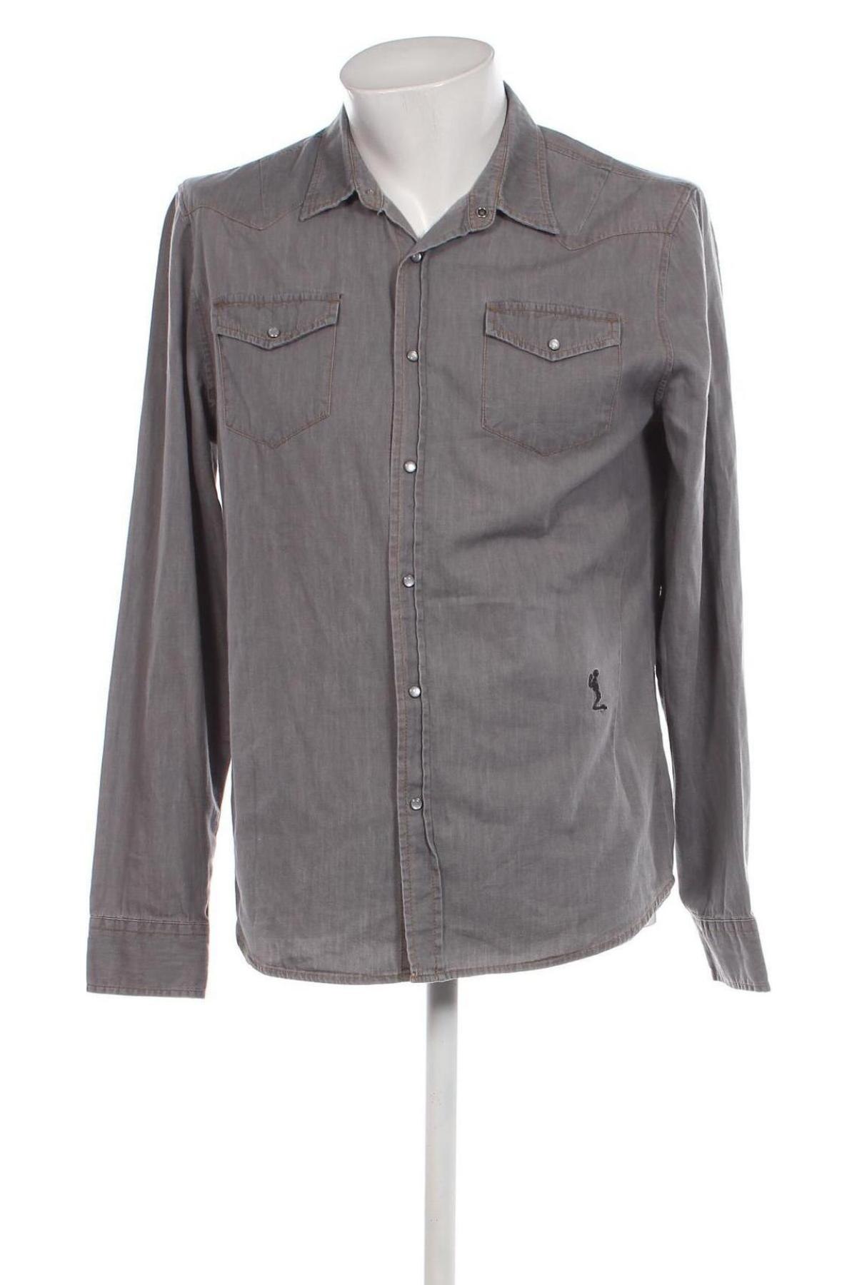 Ανδρικό πουκάμισο Religion, Μέγεθος L, Χρώμα Γκρί, Τιμή 75,32 €