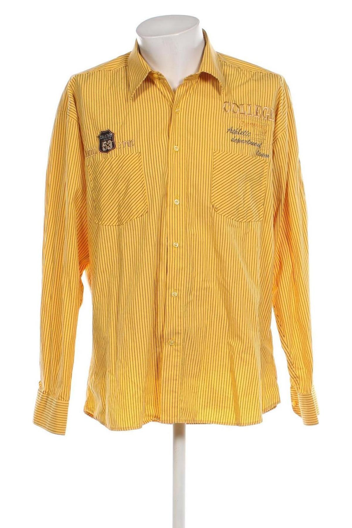 Ανδρικό πουκάμισο Rivaldi, Μέγεθος XXL, Χρώμα Κίτρινο, Τιμή 27,70 €