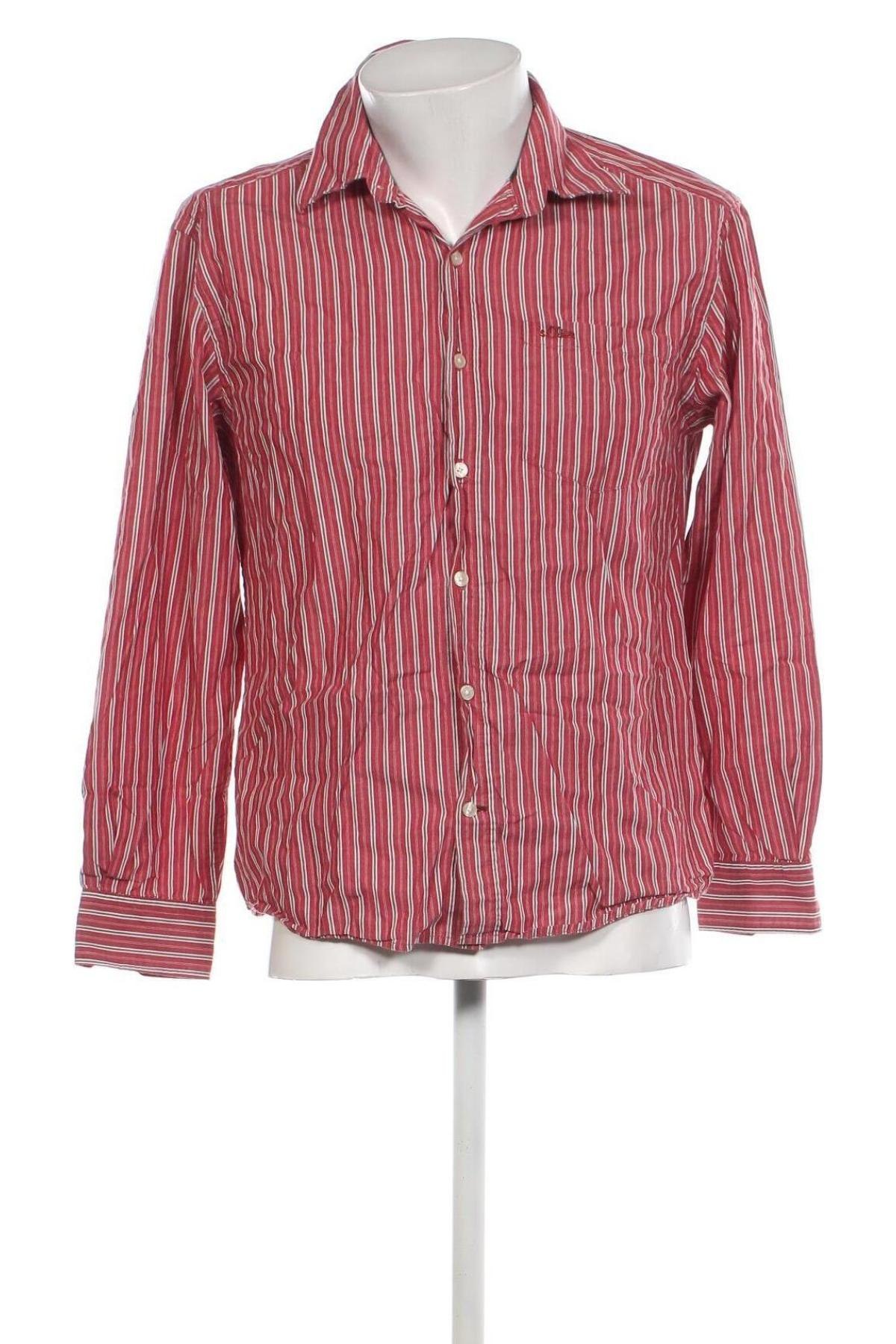 Мъжка риза S.Oliver, Размер M, Цвят Червен, Цена 6,80 лв.