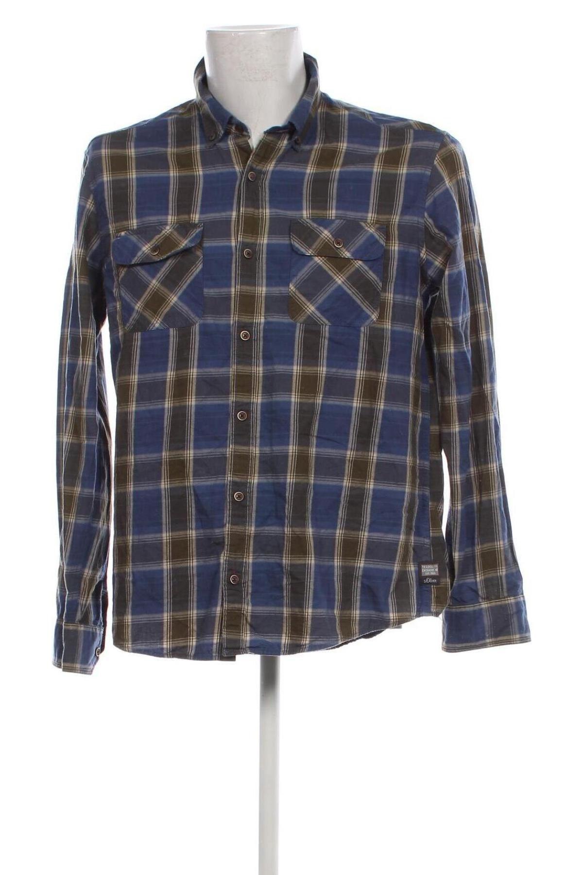 Ανδρικό πουκάμισο S.Oliver, Μέγεθος L, Χρώμα Πολύχρωμο, Τιμή 8,41 €