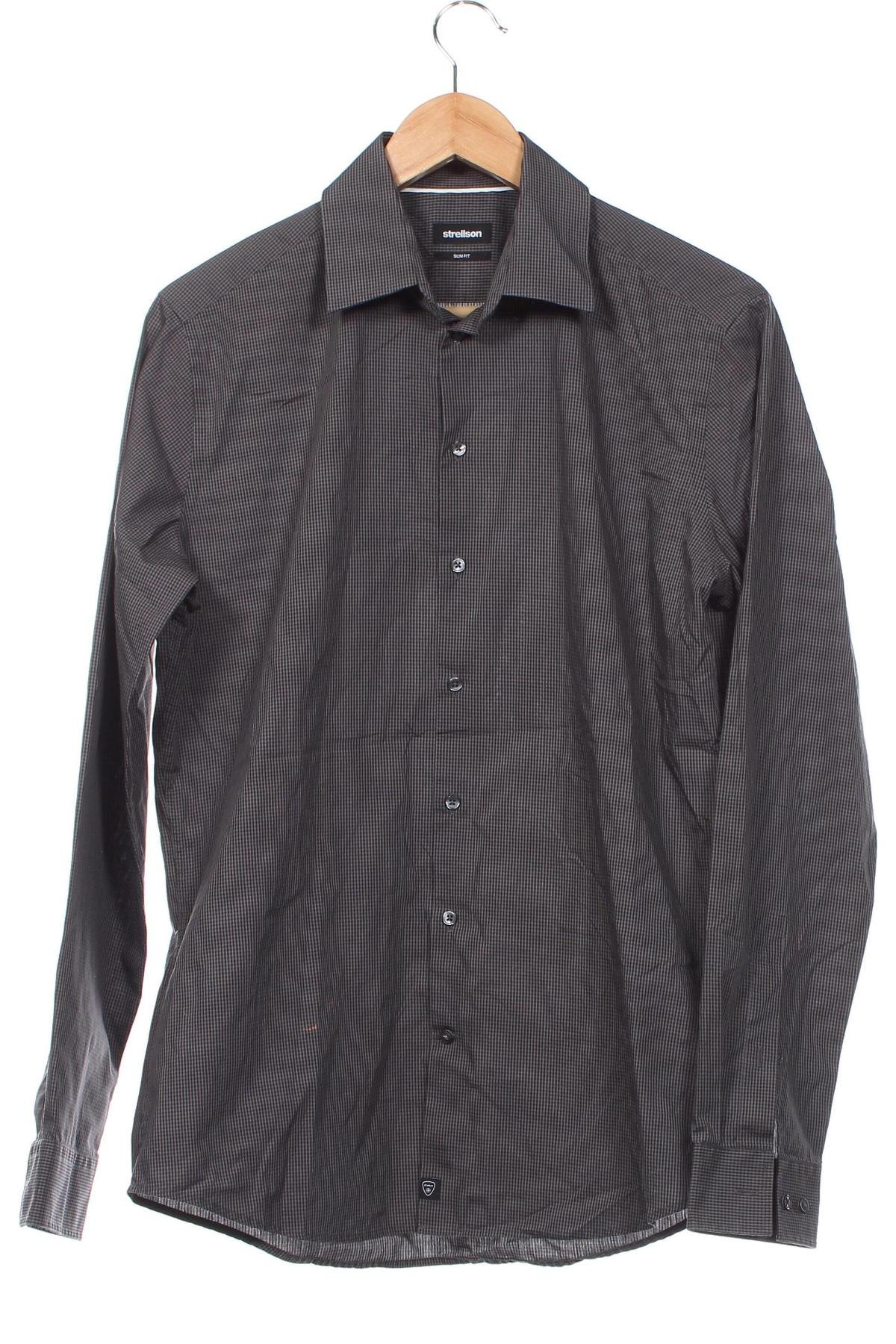 Herrenhemd Strellson, Größe M, Farbe Grau, Preis € 15,31