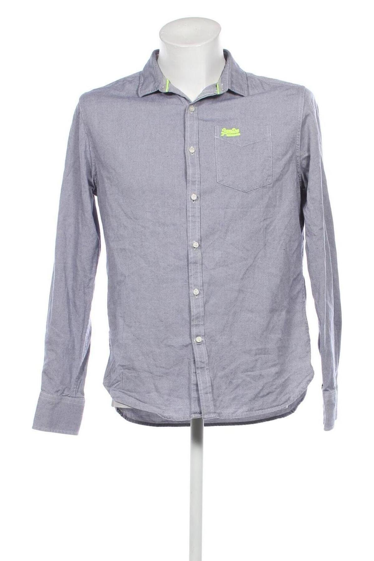 Ανδρικό πουκάμισο Superdry, Μέγεθος XL, Χρώμα Μπλέ, Τιμή 25,00 €