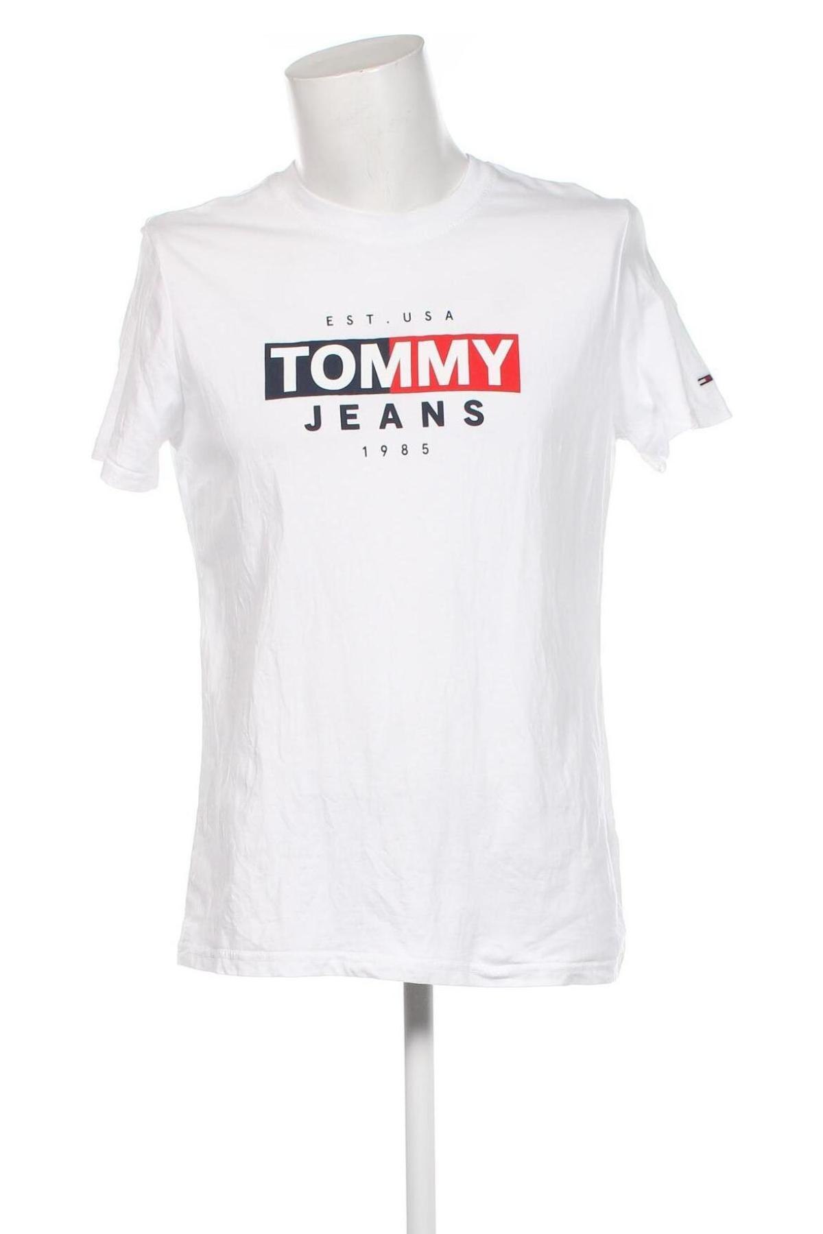 Herren T-Shirt Tommy Jeans, Größe XL, Farbe Weiß, Preis 37,11 €