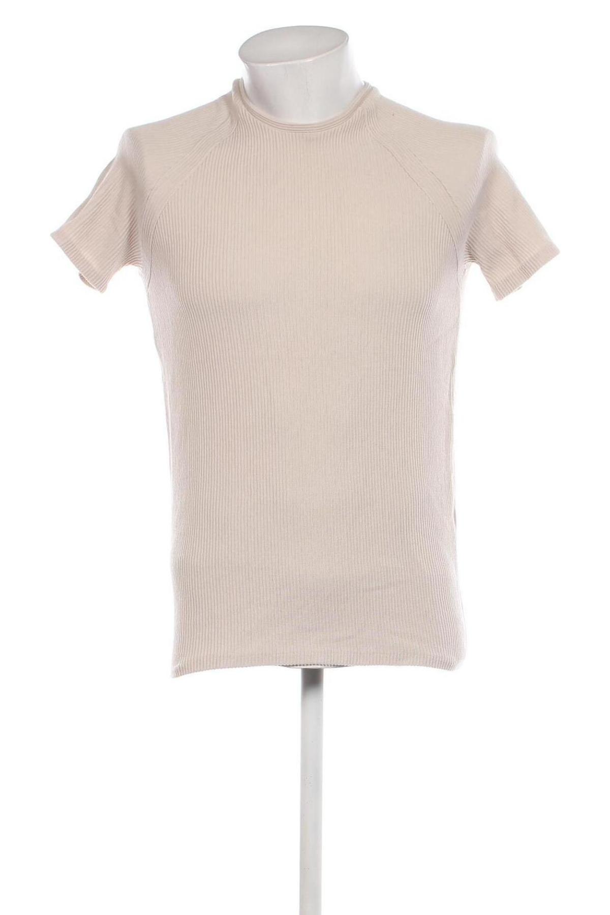 Herren T-Shirt Zara, Größe M, Farbe Beige, Preis 10,41 €