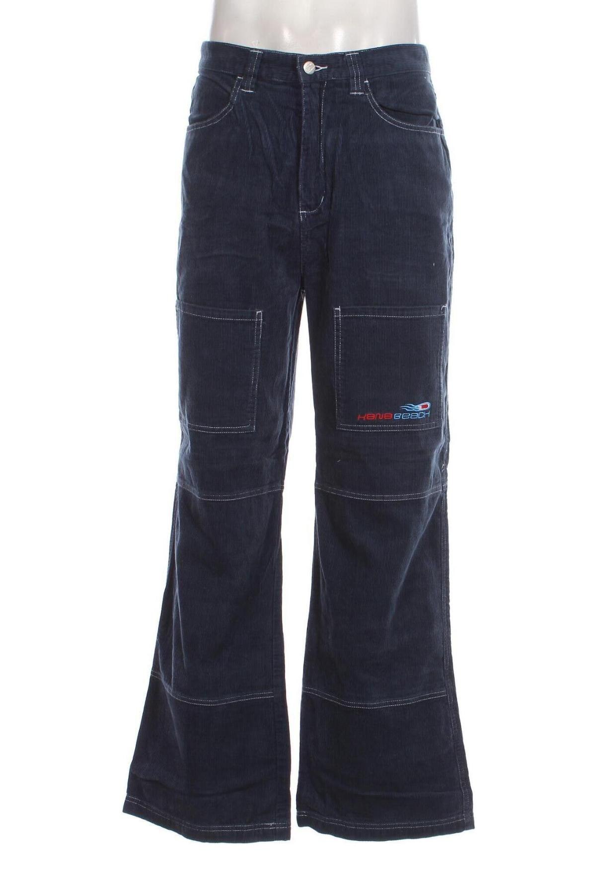 Pantaloni raiați de bărbați Kanabeach, Mărime L, Culoare Albastru, Preț 53,27 Lei